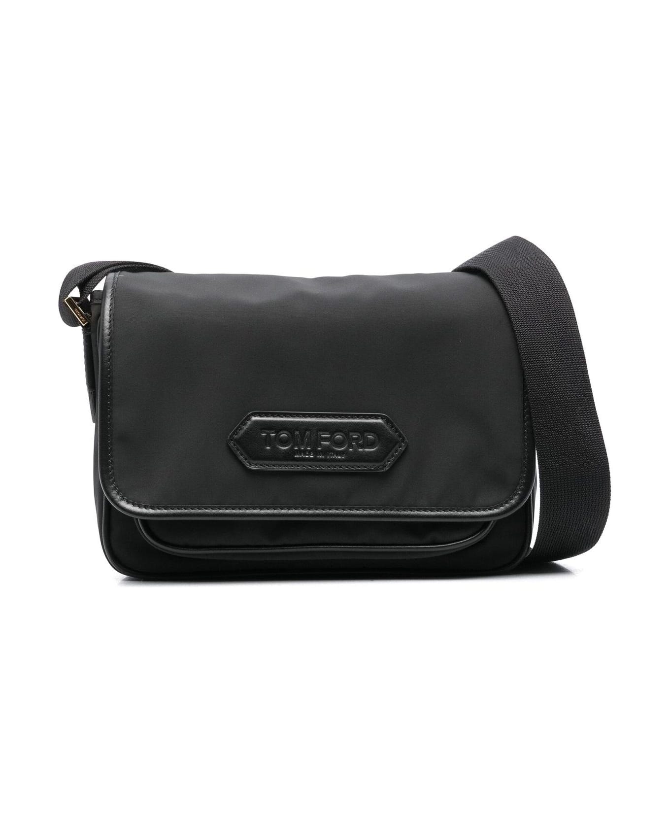 Tom Ford Flap Messenger Bag - BLACK