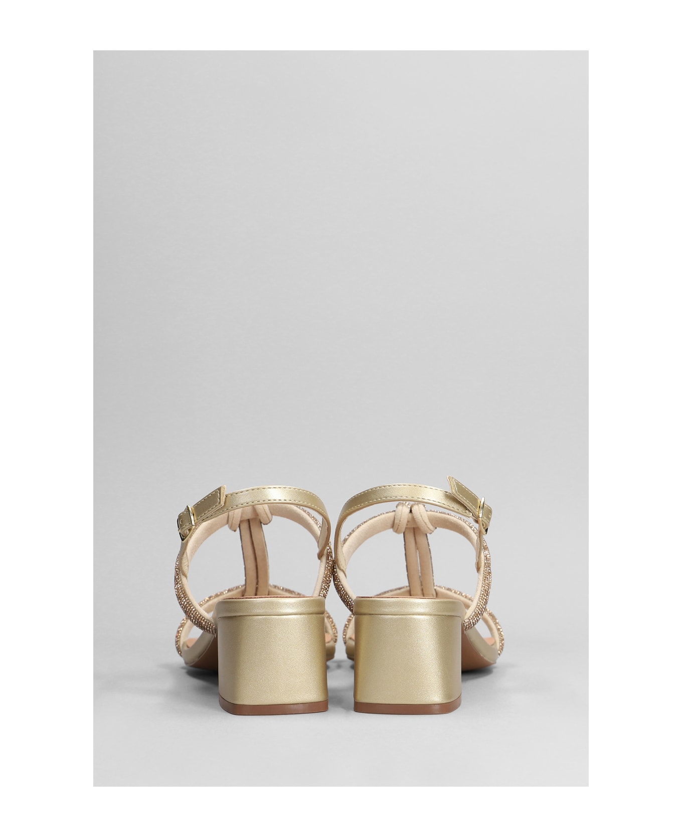 Bibi Lou Elida Sandals In Gold Leather - gold