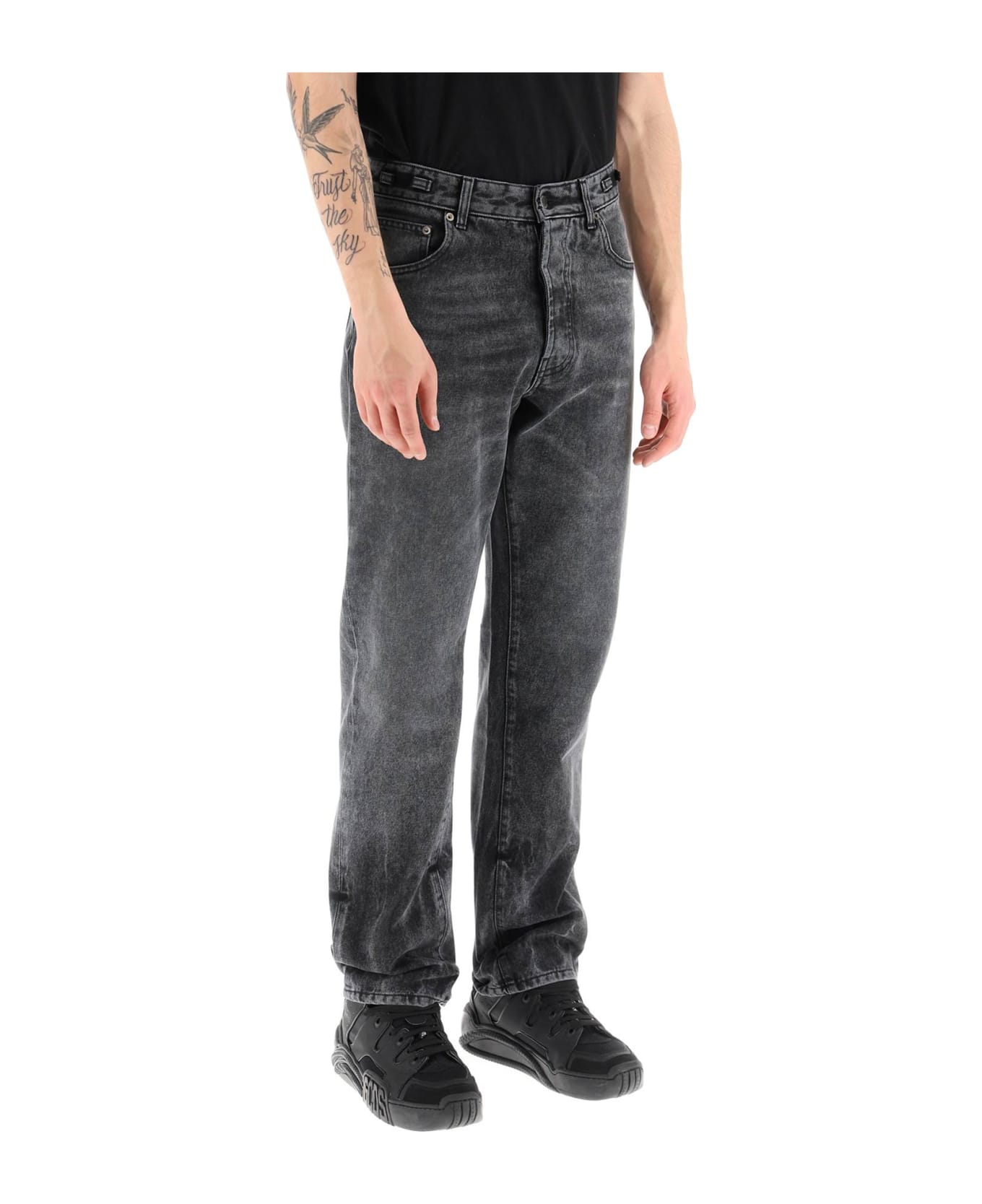 DARKPARK Mark Relax Jeans - USED BLACK (Black) デニム