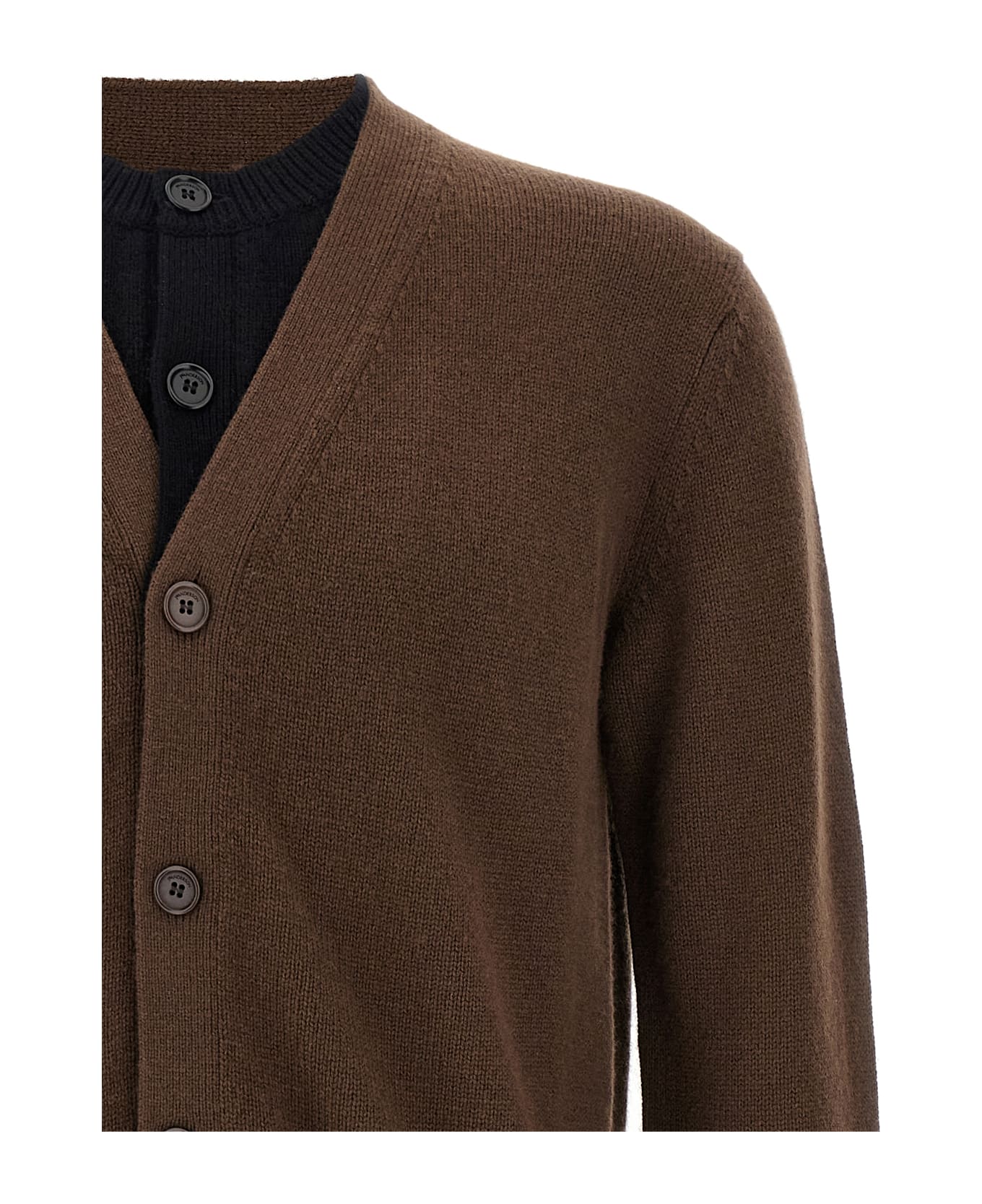 J.W. Anderson 
contrast Layered
 Cardigan - Brown ニットウェア