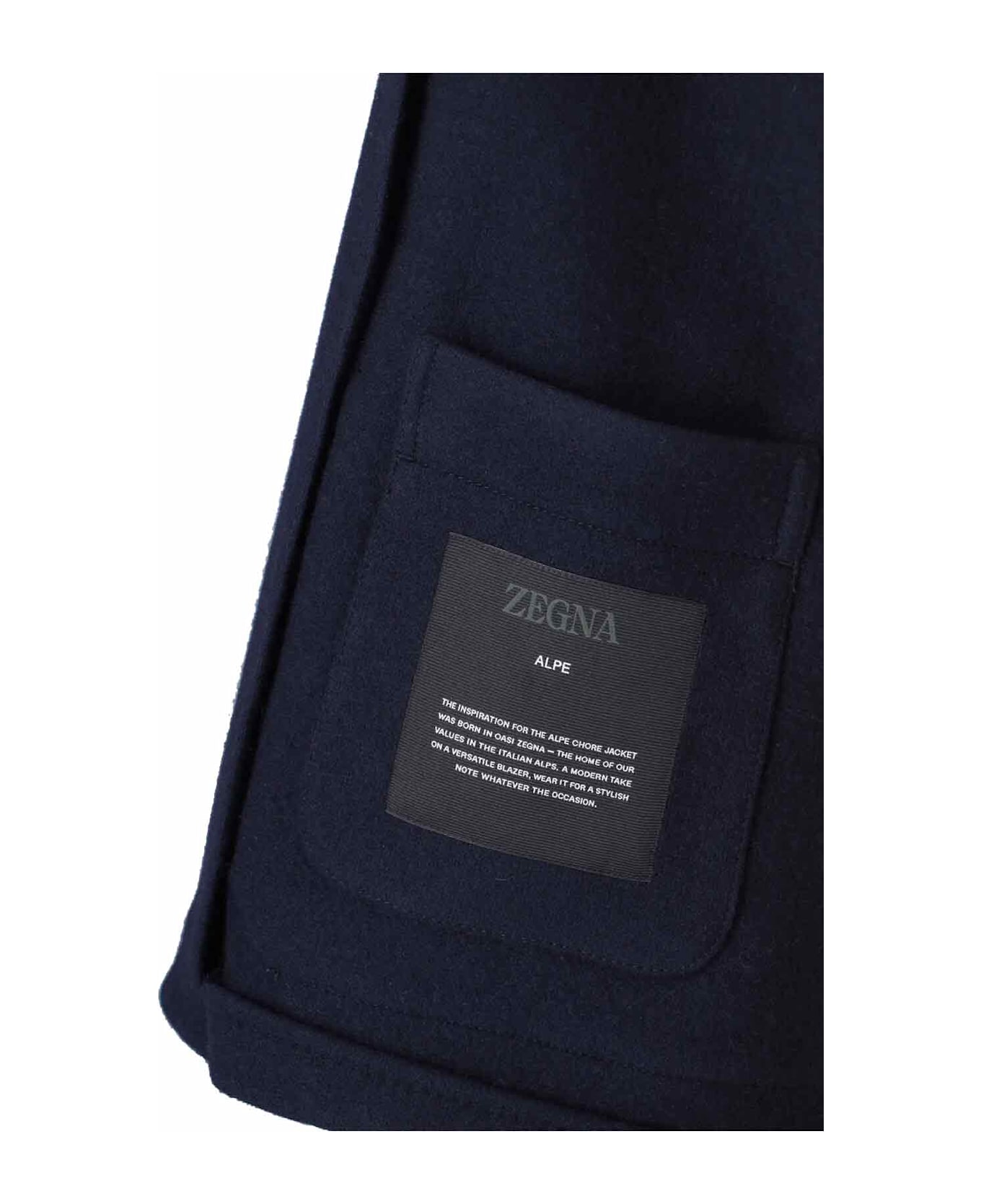Zegna Wool And Cashmere Blend Shirt Jacket - BLUE