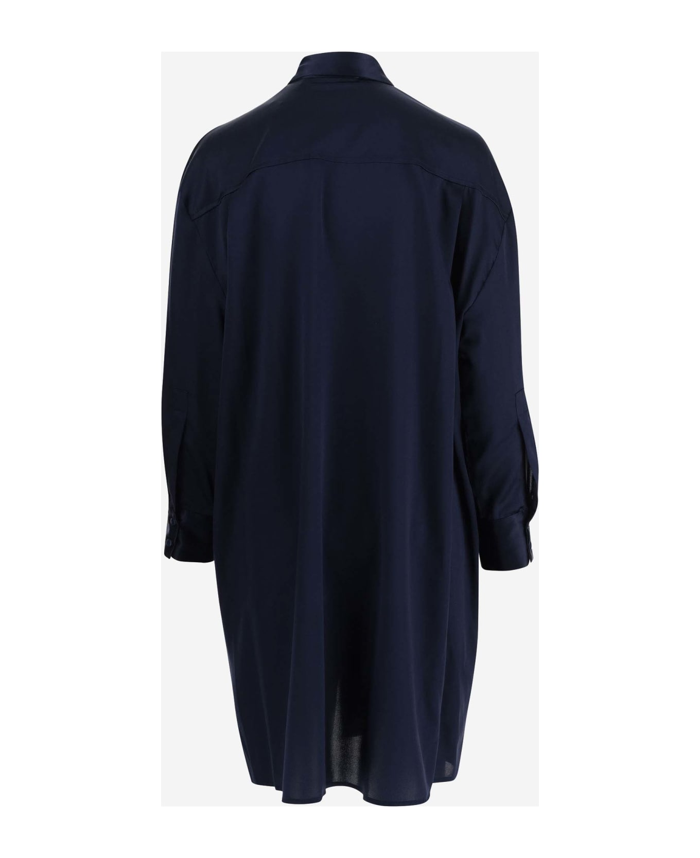 Wild Cashmere Stretch Silk Chemise Dress - Blue