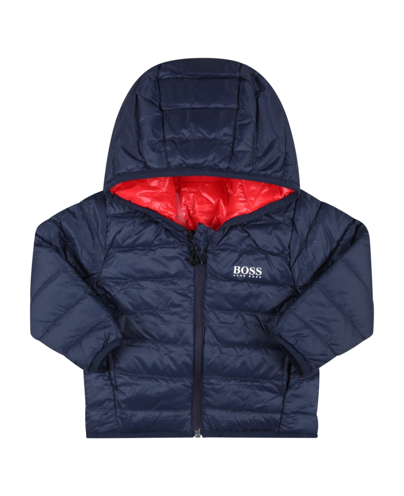 Hugo Boss Multicolor Jacket For Baby Boy With Logo - Red