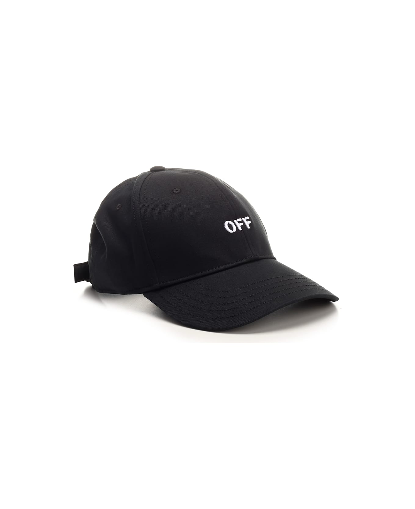 Off-White Twill Baseball Cap - Black 帽子