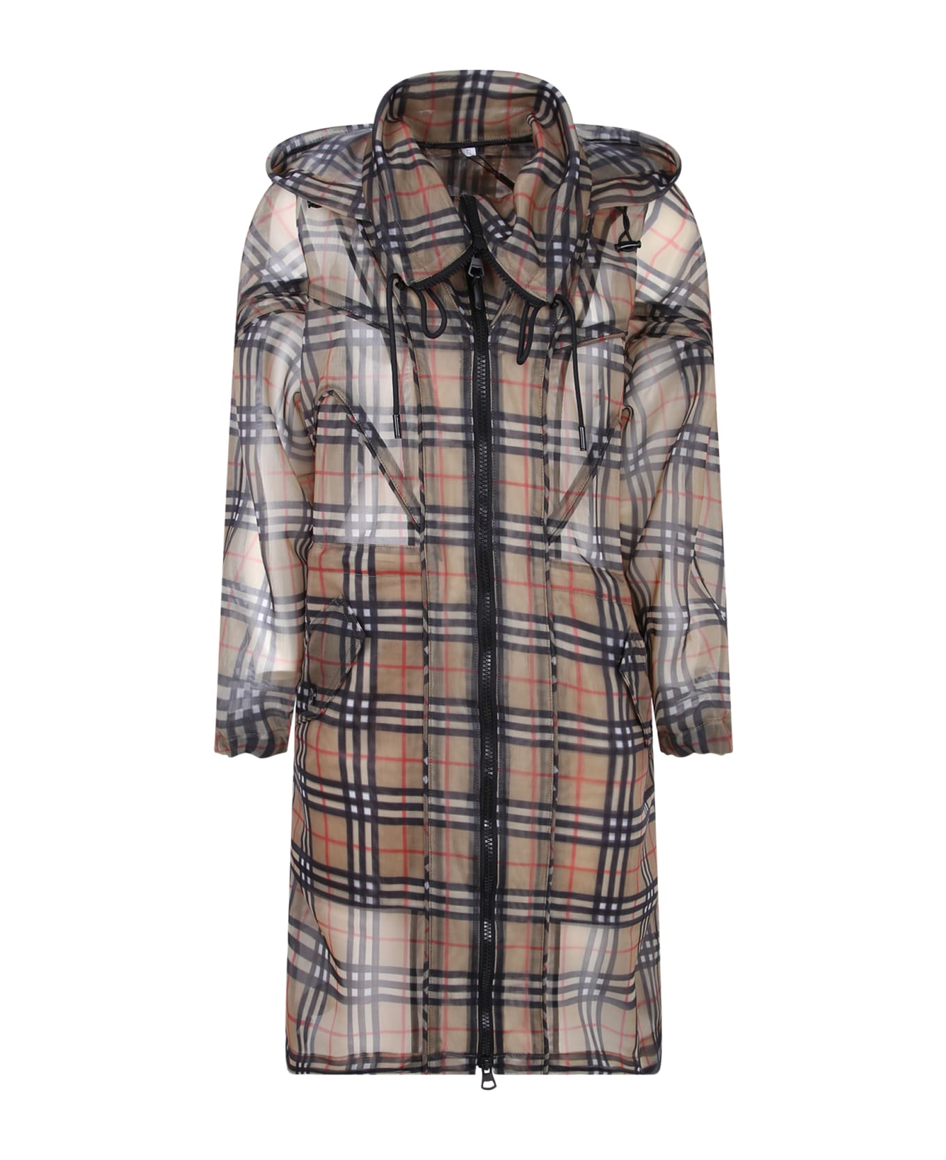 Burberry Checked Trench Coat - Beige コート