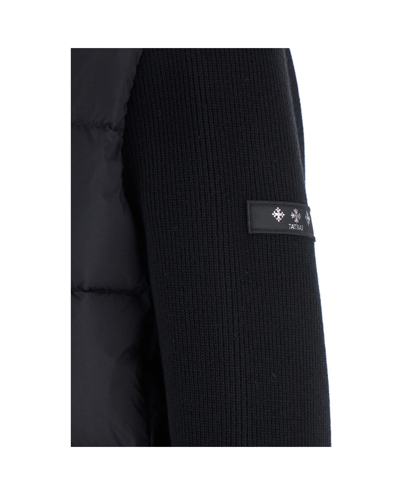 TATRAS 
keitie
 Black Down Jacket With Drawstring Hood And Logo Patch On The Side In Tech Fabric Man - Black