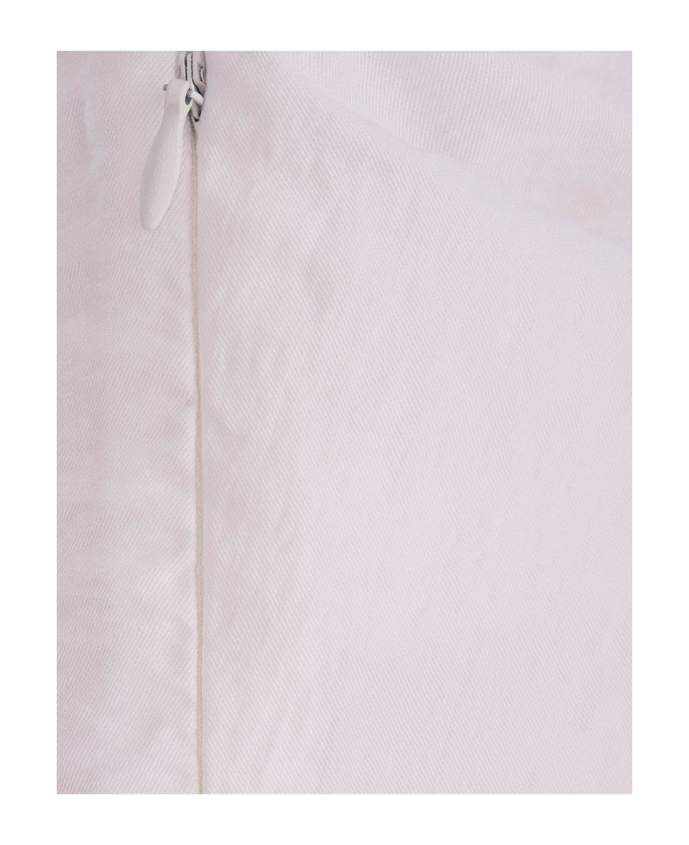 Jacquemus Asymmetrical Gathered Dress - White