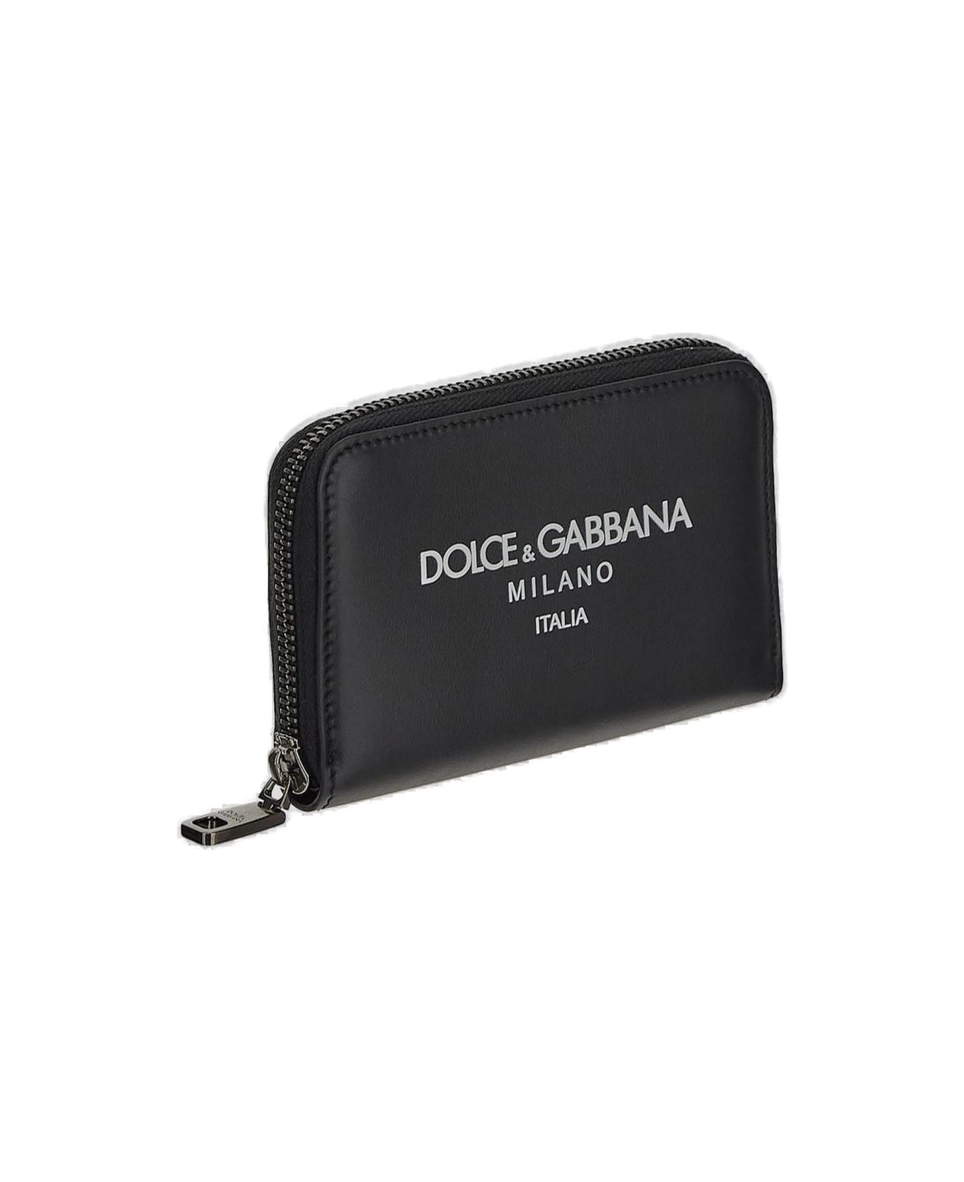 Dolce & Gabbana Logo Printed Zipped Wallet