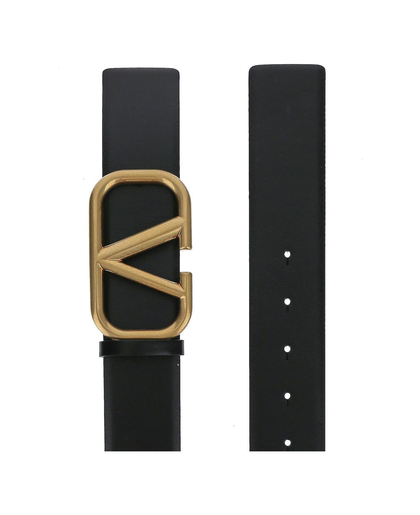 Valentino Garavani Logoed Belt - Black