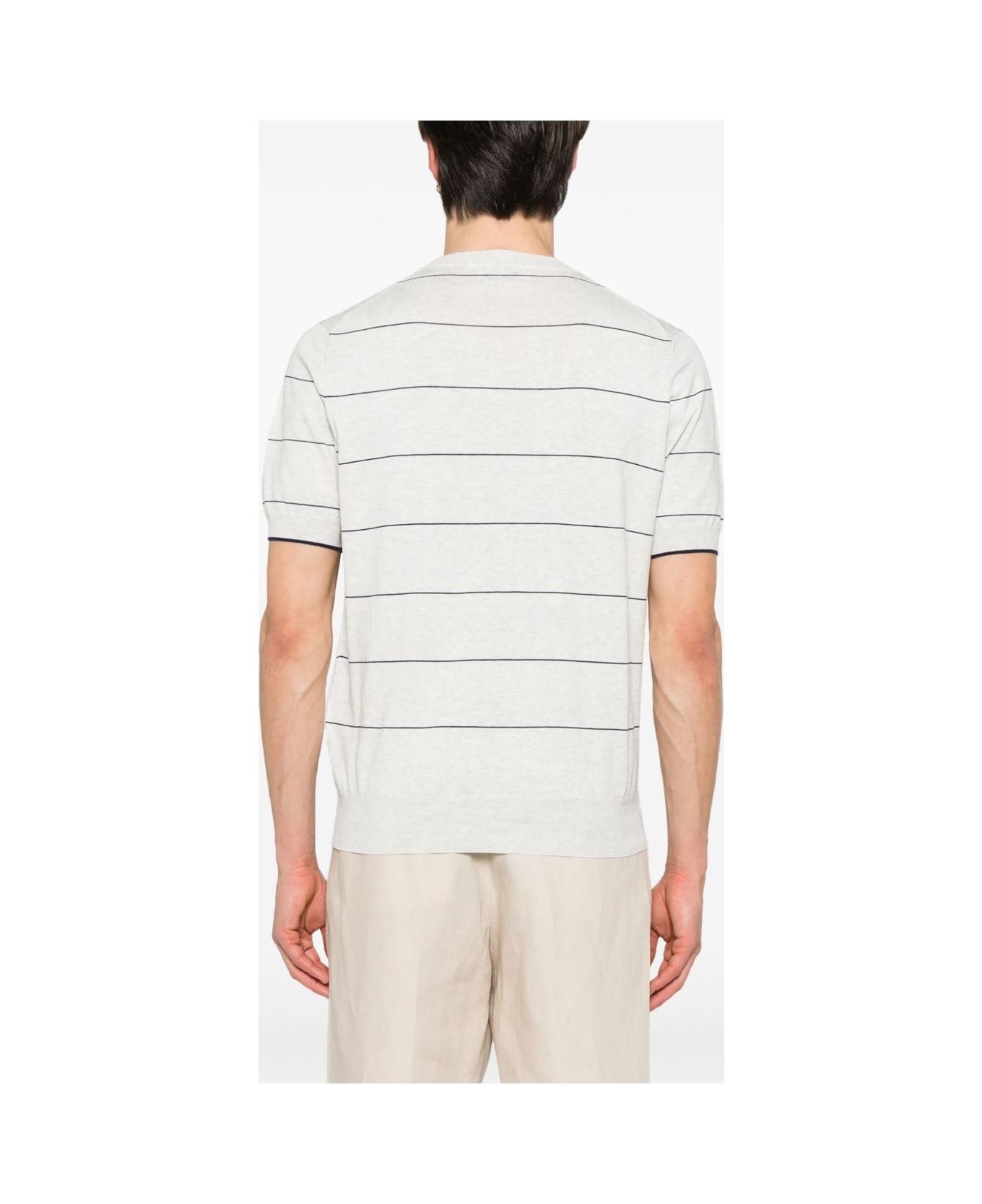 Brunello Cucinelli Striped T-shirt - Grey
