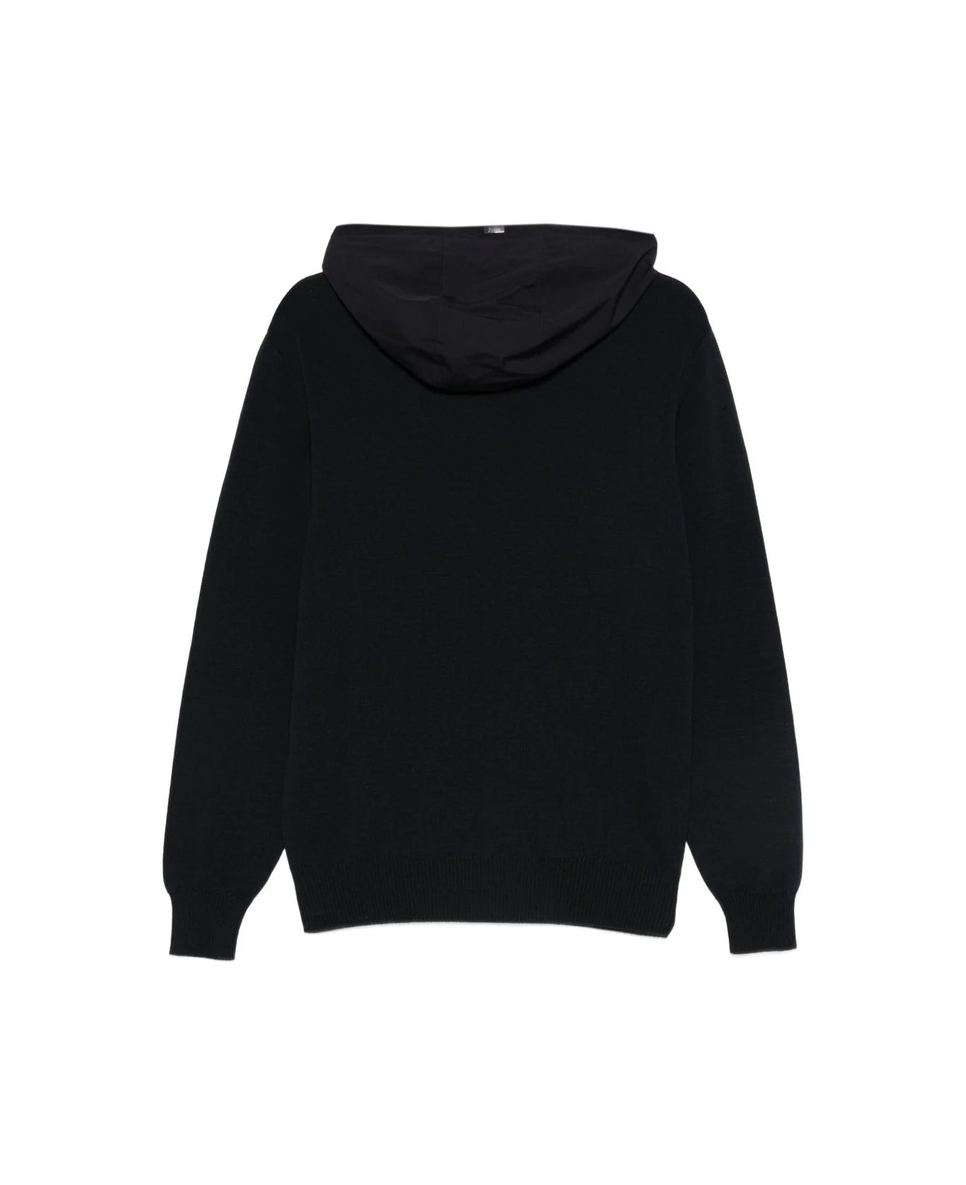 Herno Sweater Hooded Nylon - Blue