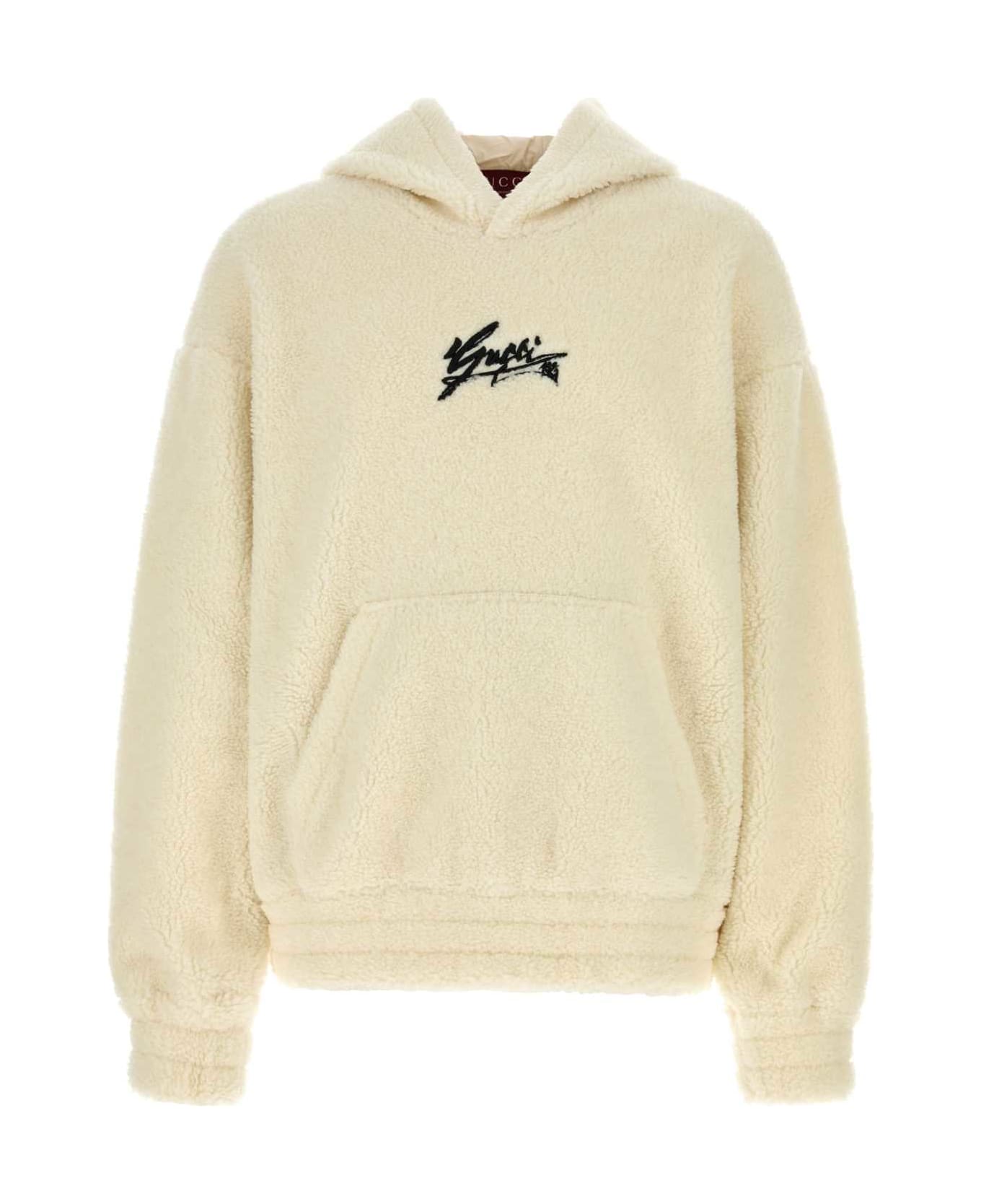 Gucci Ivory Teddy Sweatshirt - WHITEMIX