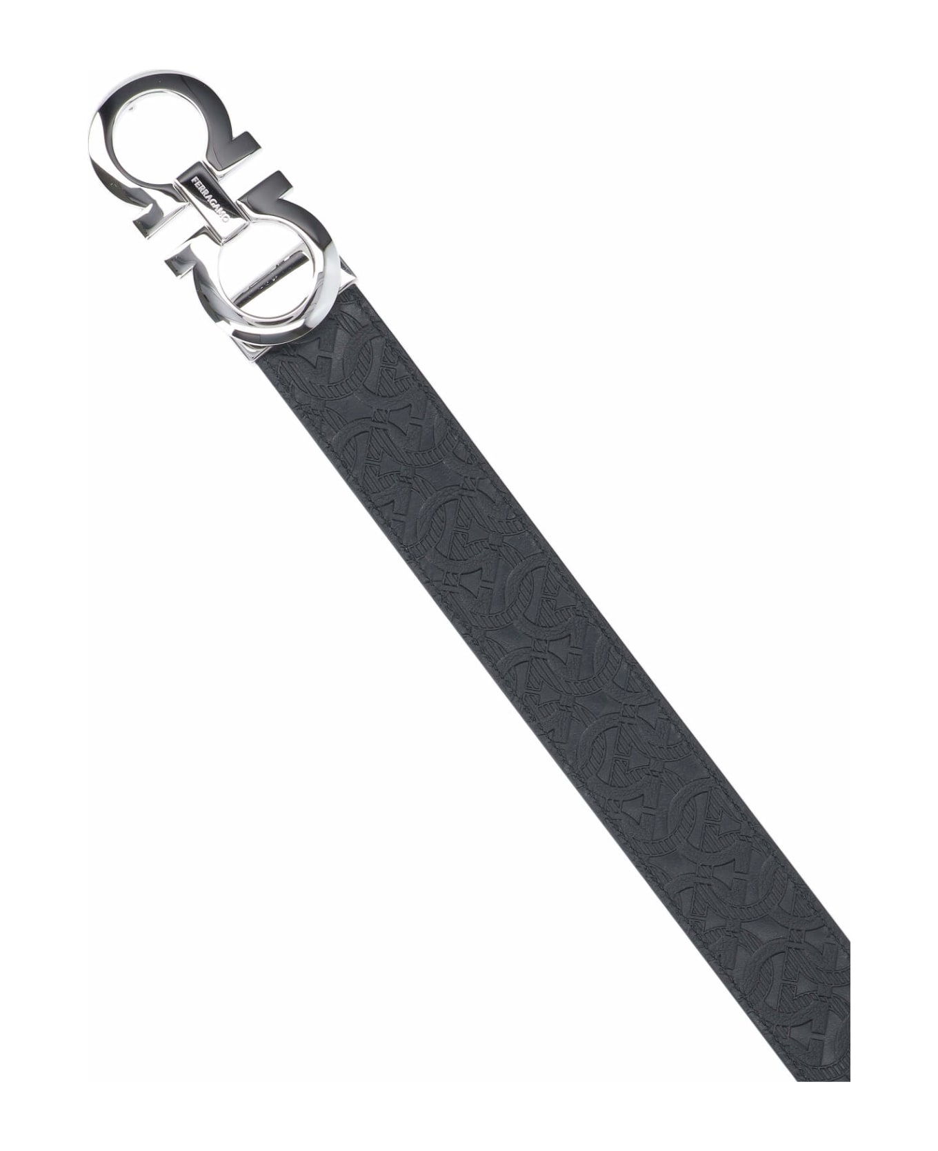 Ferragamo 'gancini' Reversible Belt - Black   ベルト
