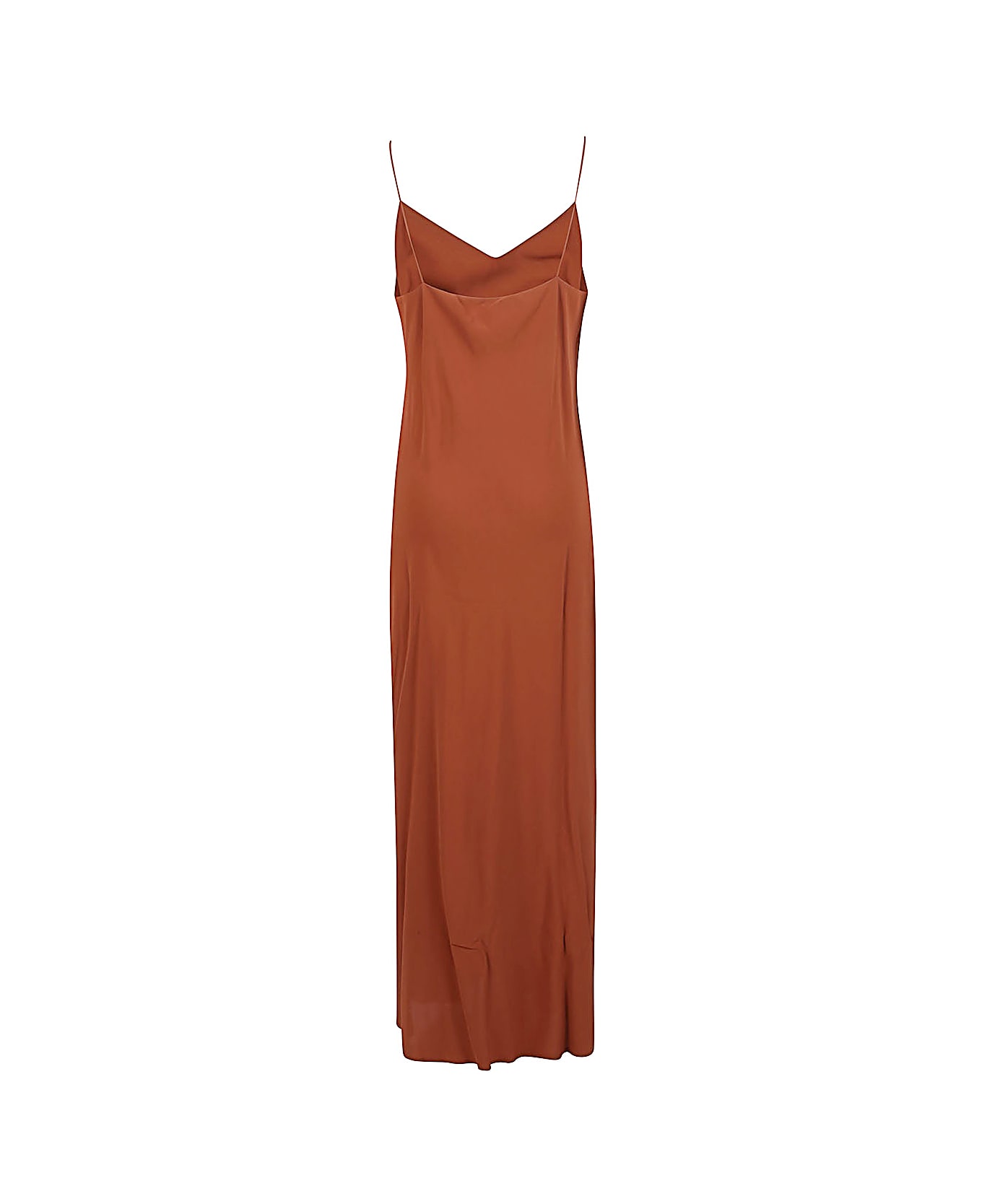 Alberto Biani Georgette Long Slip Dress - Brown
