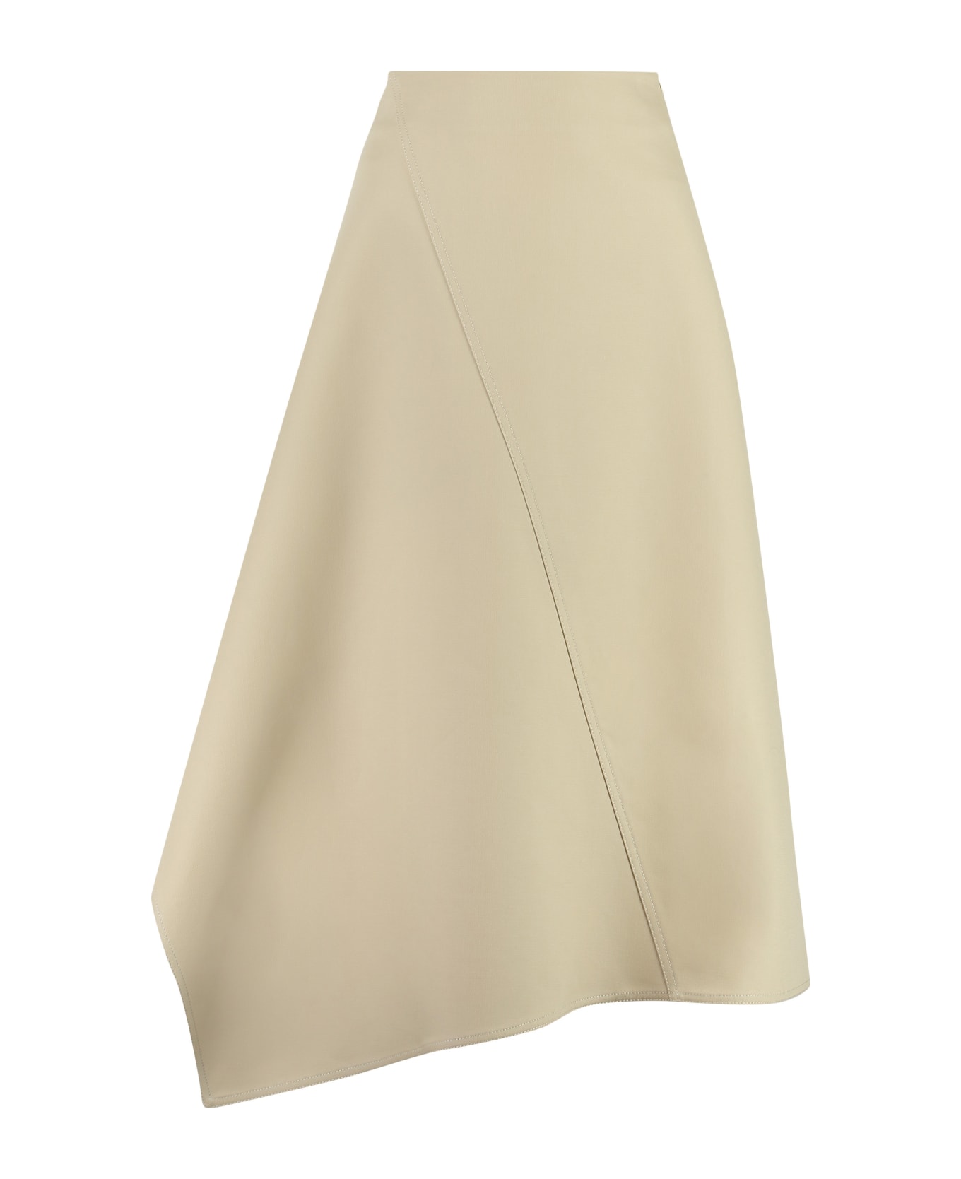 Bottega Veneta Cotton Midi Skirt - Nude & Neutrals