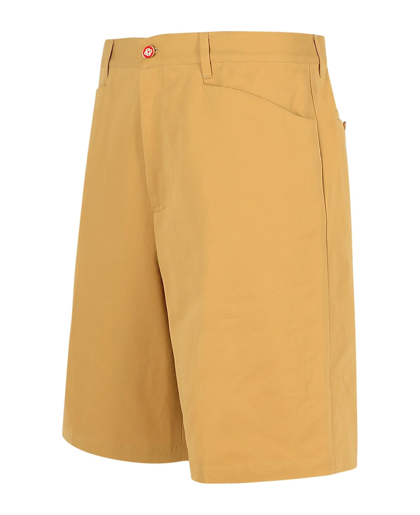 Casablanca 
chicano
 Beige Cotton Bermuda Shorts - Beige