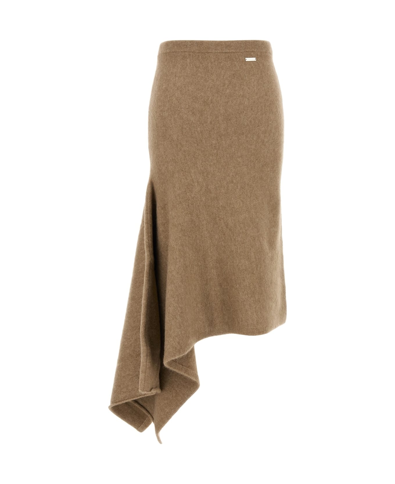 Ferragamo Camel Stretch Alpaca Blend Skirt - NUDE