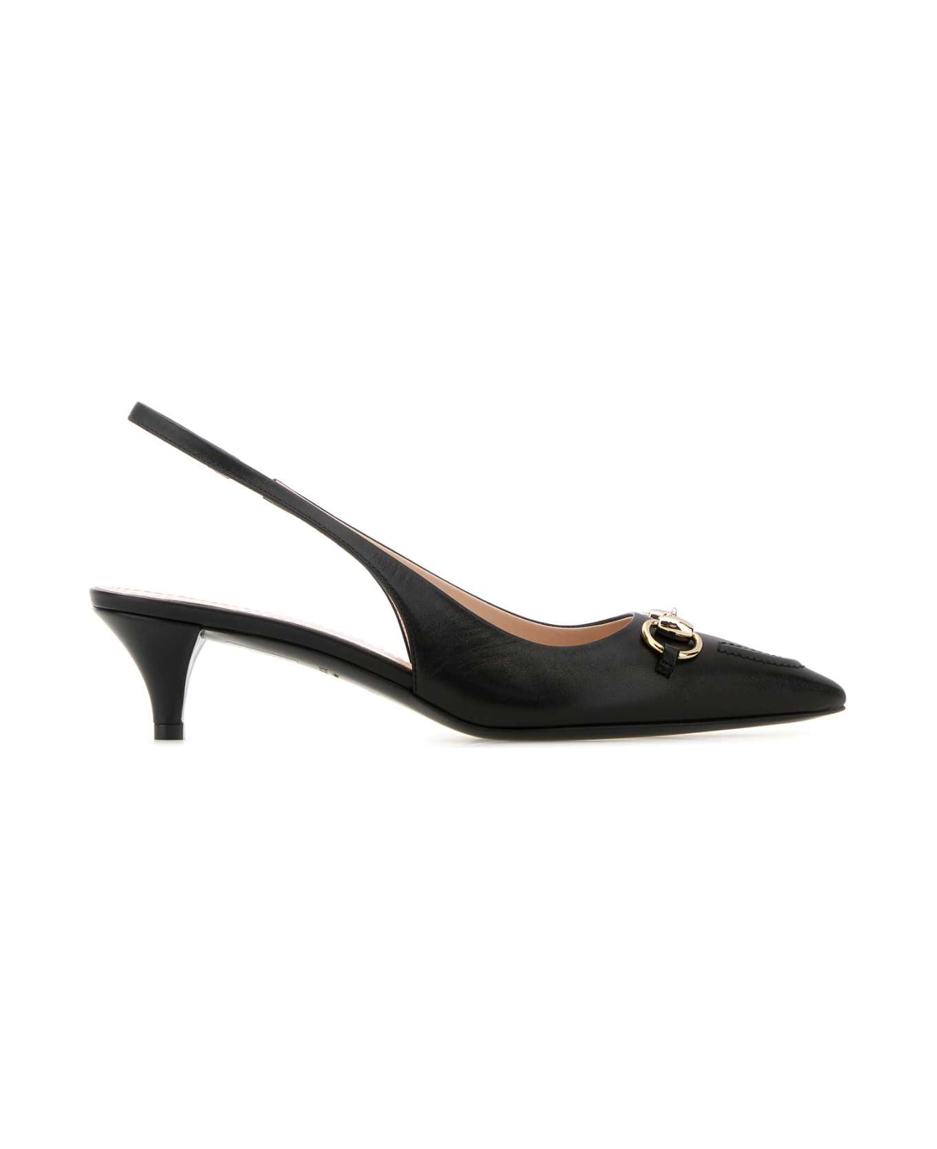 Gucci Black Leather Pumps - NERONERO ハイヒール