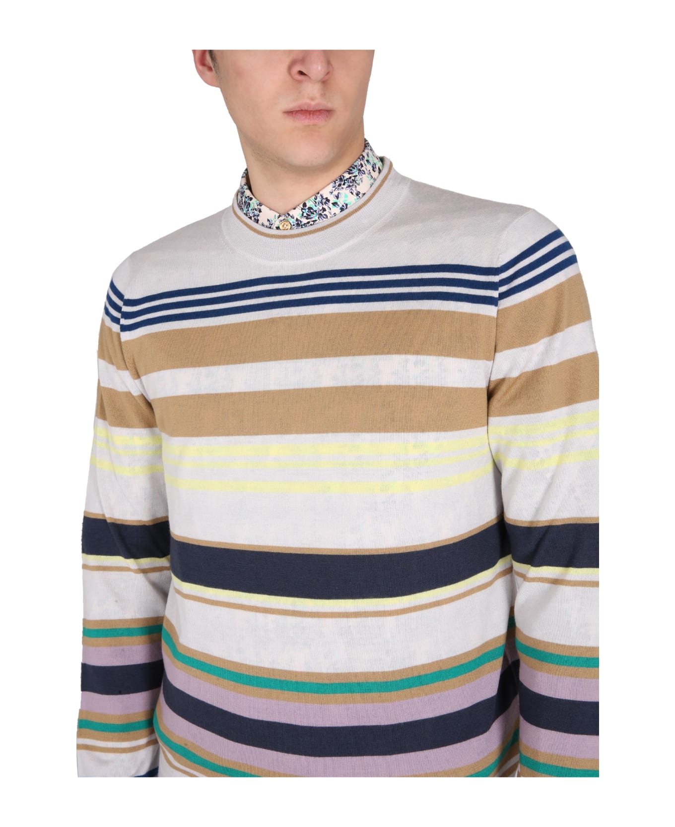 Paul Smith Jersey With Stripe Pattern - MULTICOLOR