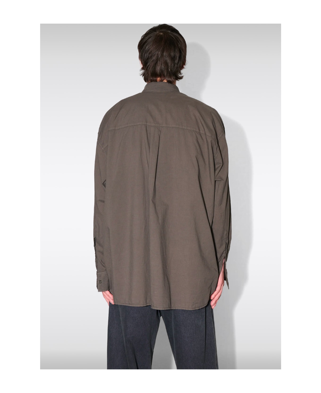 Our Legacy Borrowed Bd Shirt Faded brown lightweight cotton shirt with long sleeves - Borrowed BD Shirt - Marrone