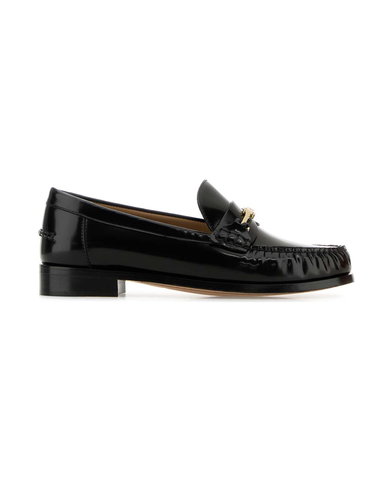 Ferragamo Black Leather Harry Loafers - NERBISNER