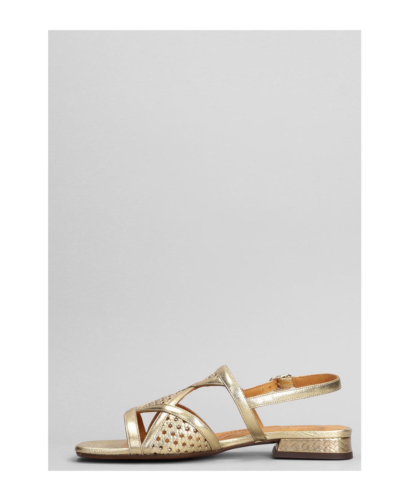 Chie Mihara Tassi Flats In Gold Leather - gold
