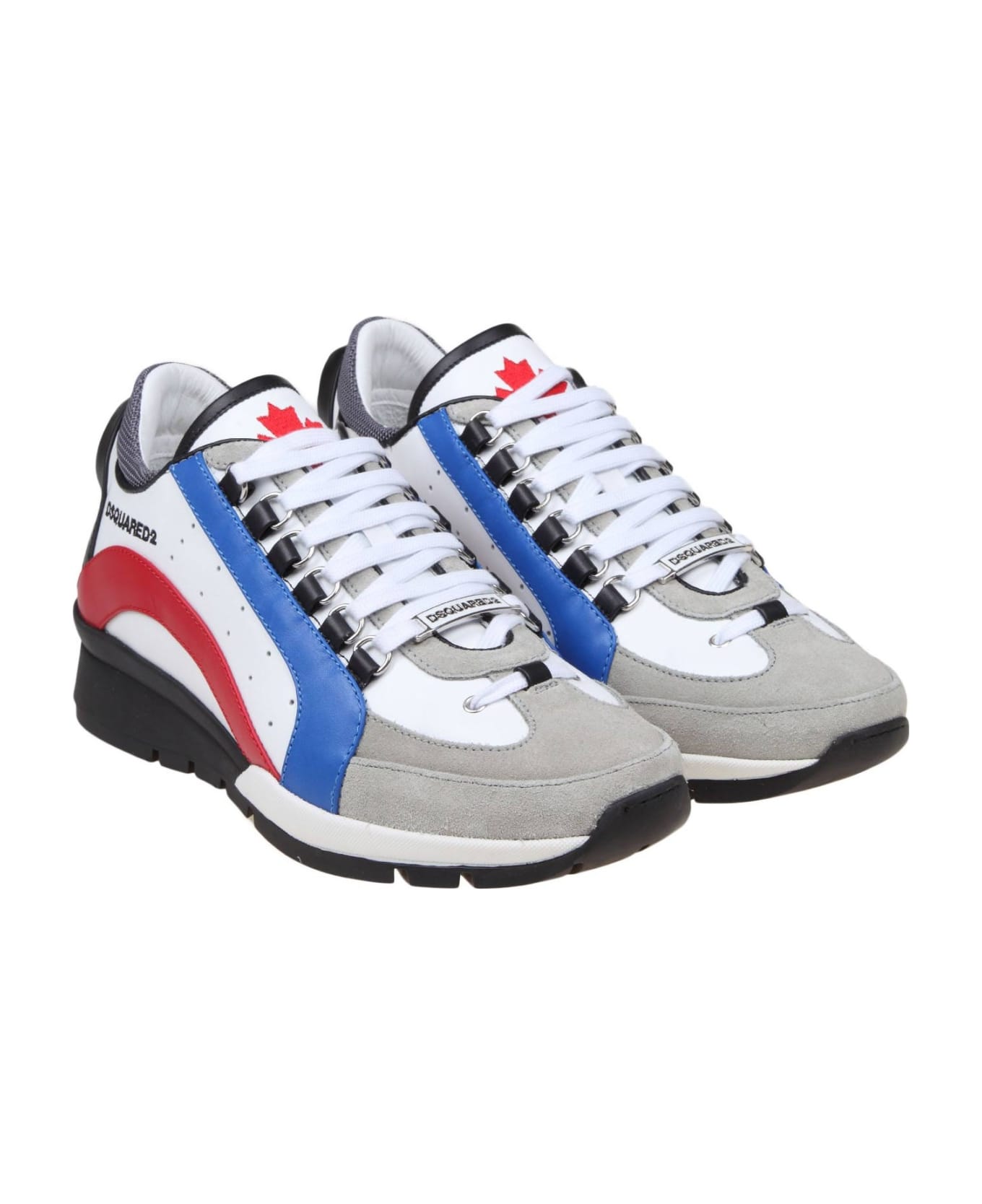 Dsquared2 Legend Sneakers In Suede And Leather - WHITE スニーカー