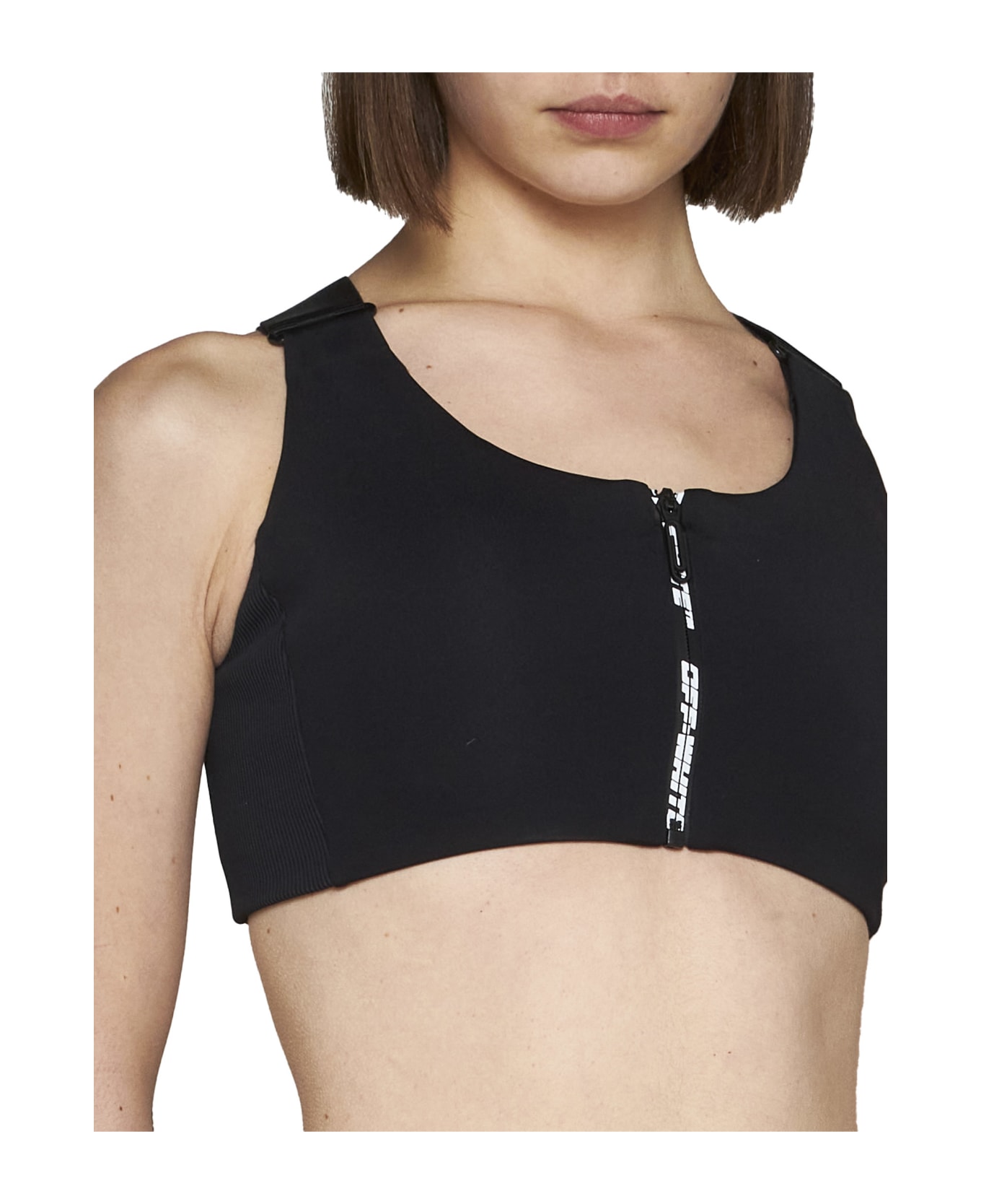 Off-White Sporty Crop Top - BLACK (Black) トップス