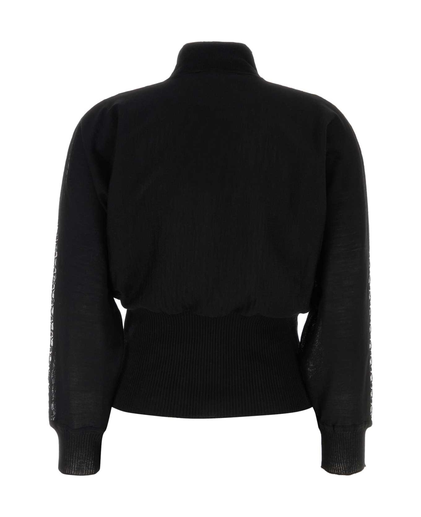 Max Mara Studio Black Wool Arda Sweater - NERO