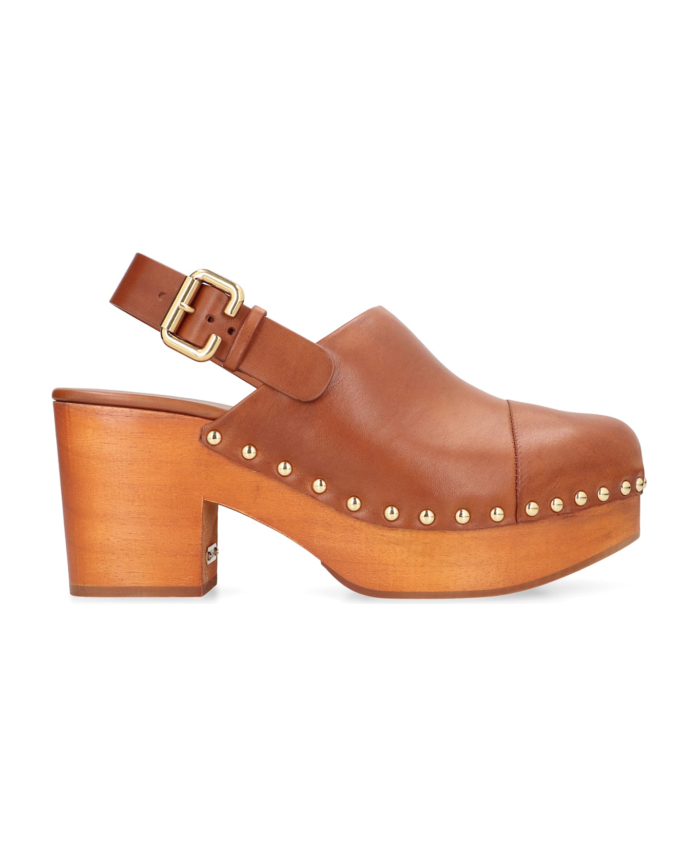 Chloé Platform Clogs Jeannette - brown