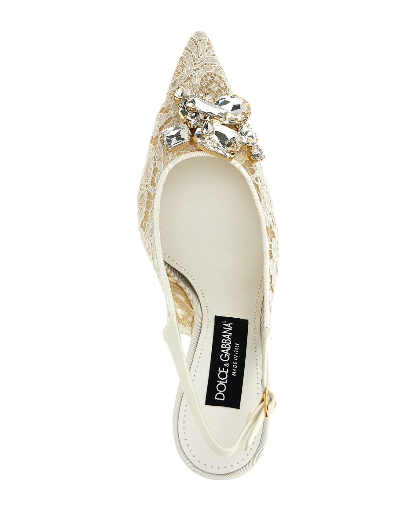 Dolce & Gabbana 'rainbow Lace' Slingback - White