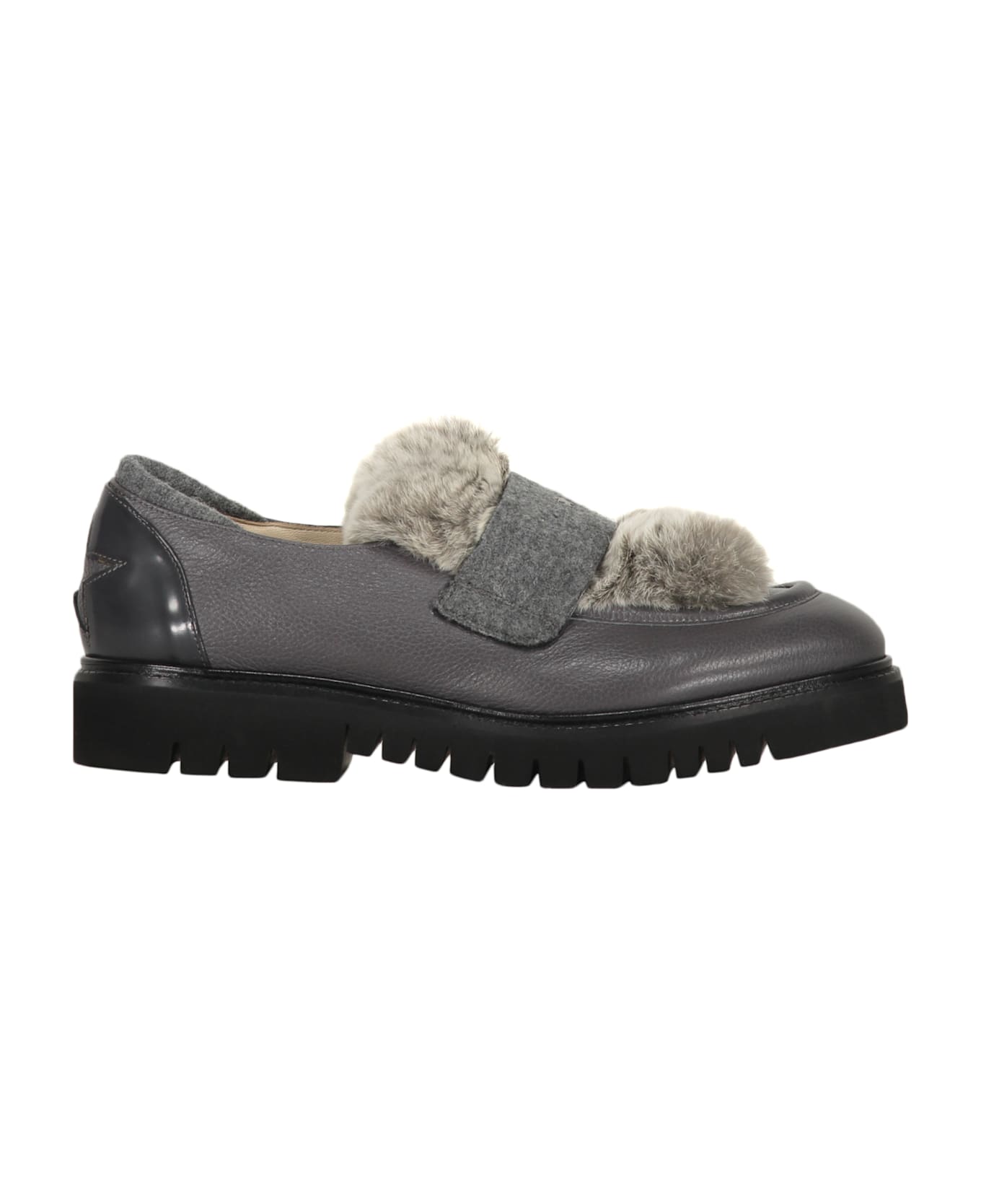 Lorena Antoniazzi Leather Loafers - grey