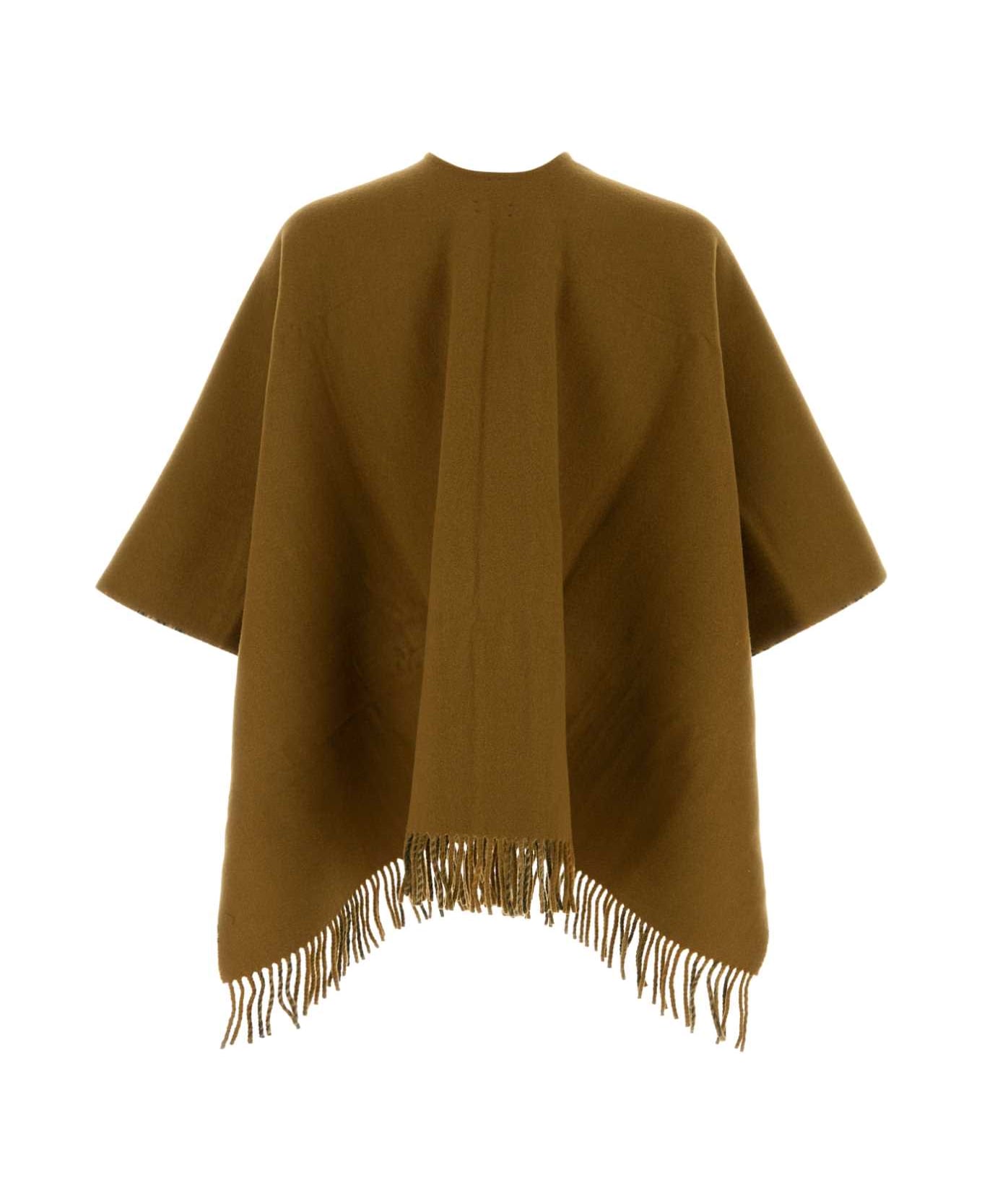 Burberry Khaki Wool Cape - SHREW