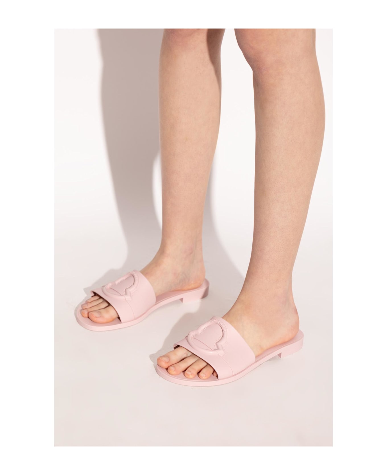 Moncler 'mon' Slides - Light pink
