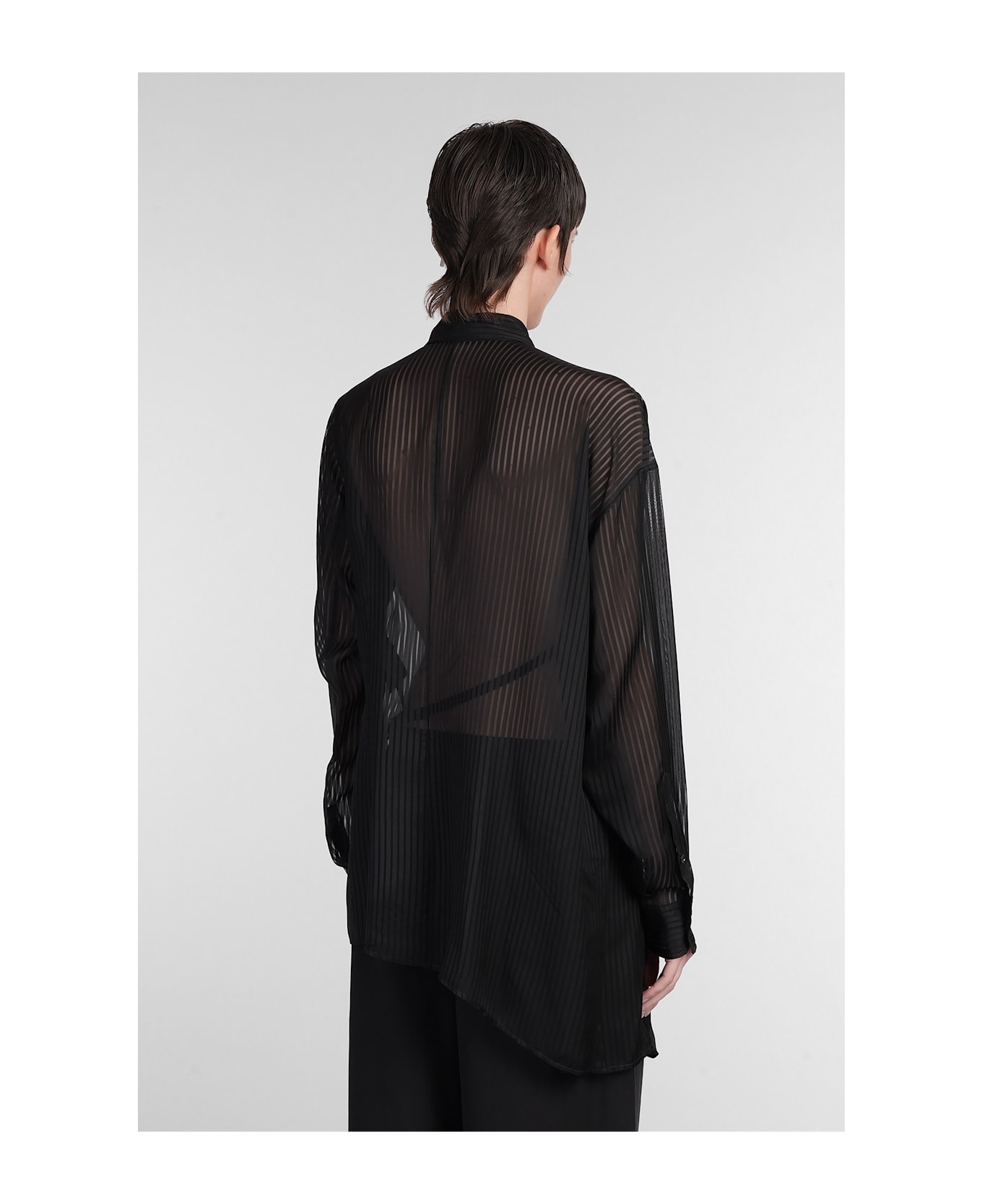 Ann Demeulemeester Daria Shirt In Black Viscose - black