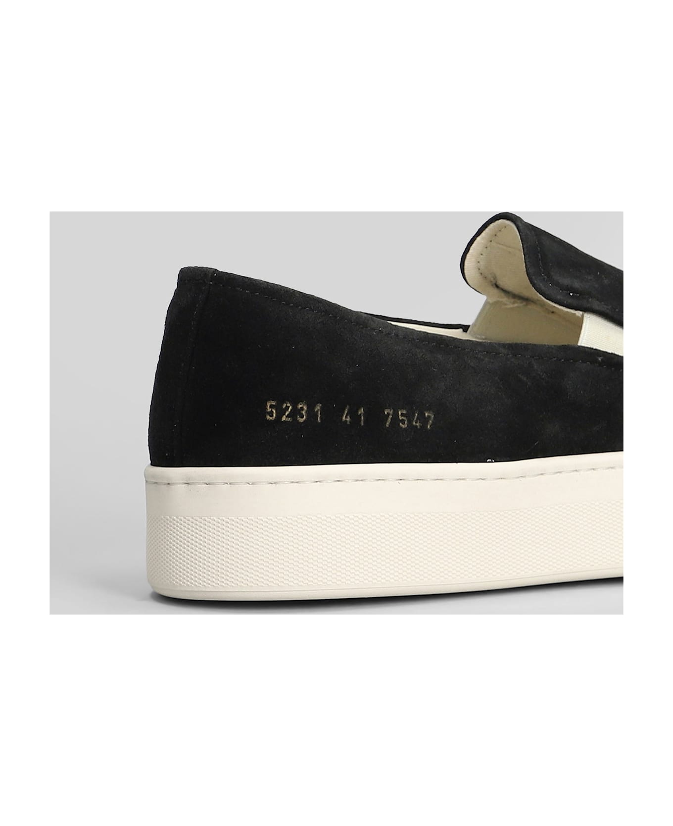 Common Projects Slip On Sneakers In Black Suede - black