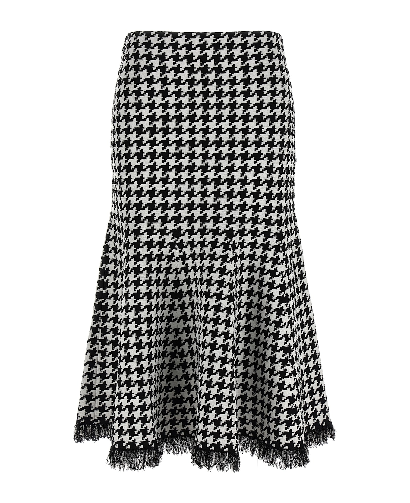 Alexander McQueen Houndstooth Skirt - White/Black