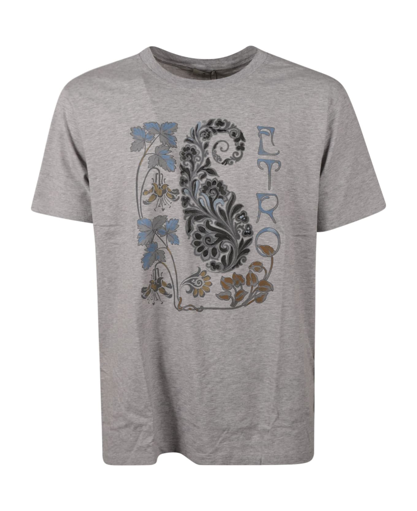 Etro Paisley Print Logo T-shirt