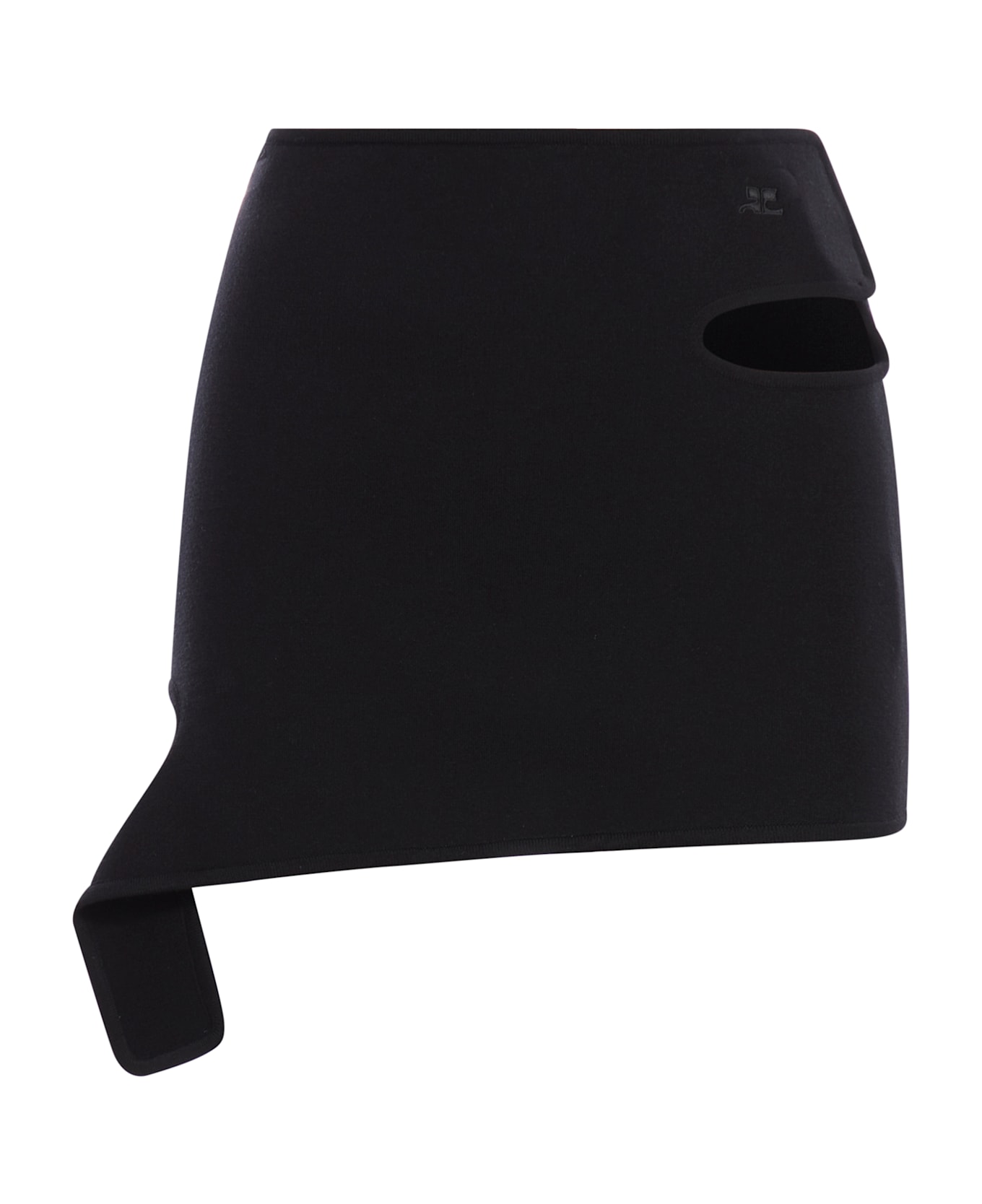 Courrèges Black Mini Skirt - Black