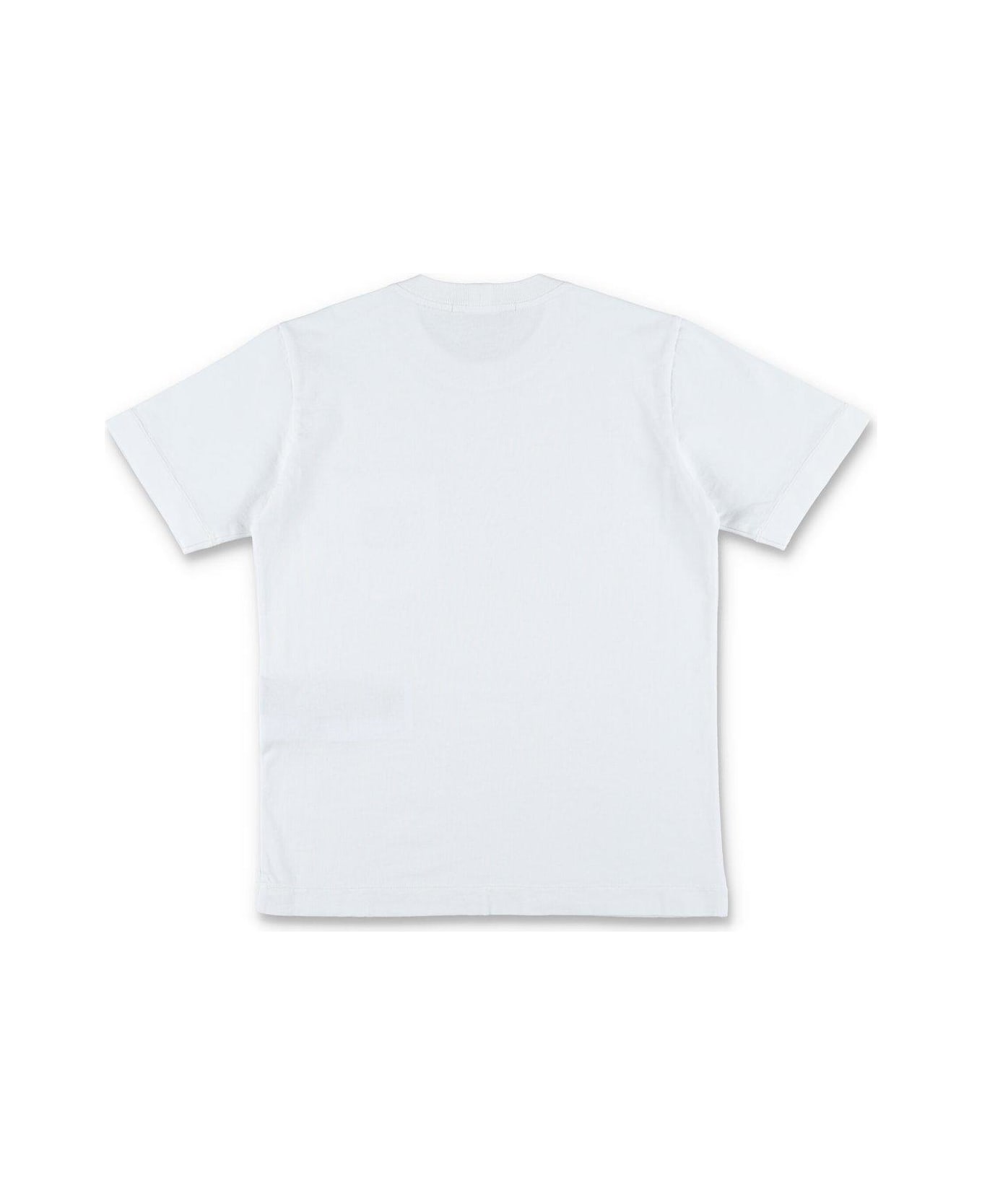 Stone Island Junior Logo Patch Crewneck T-shirt - White