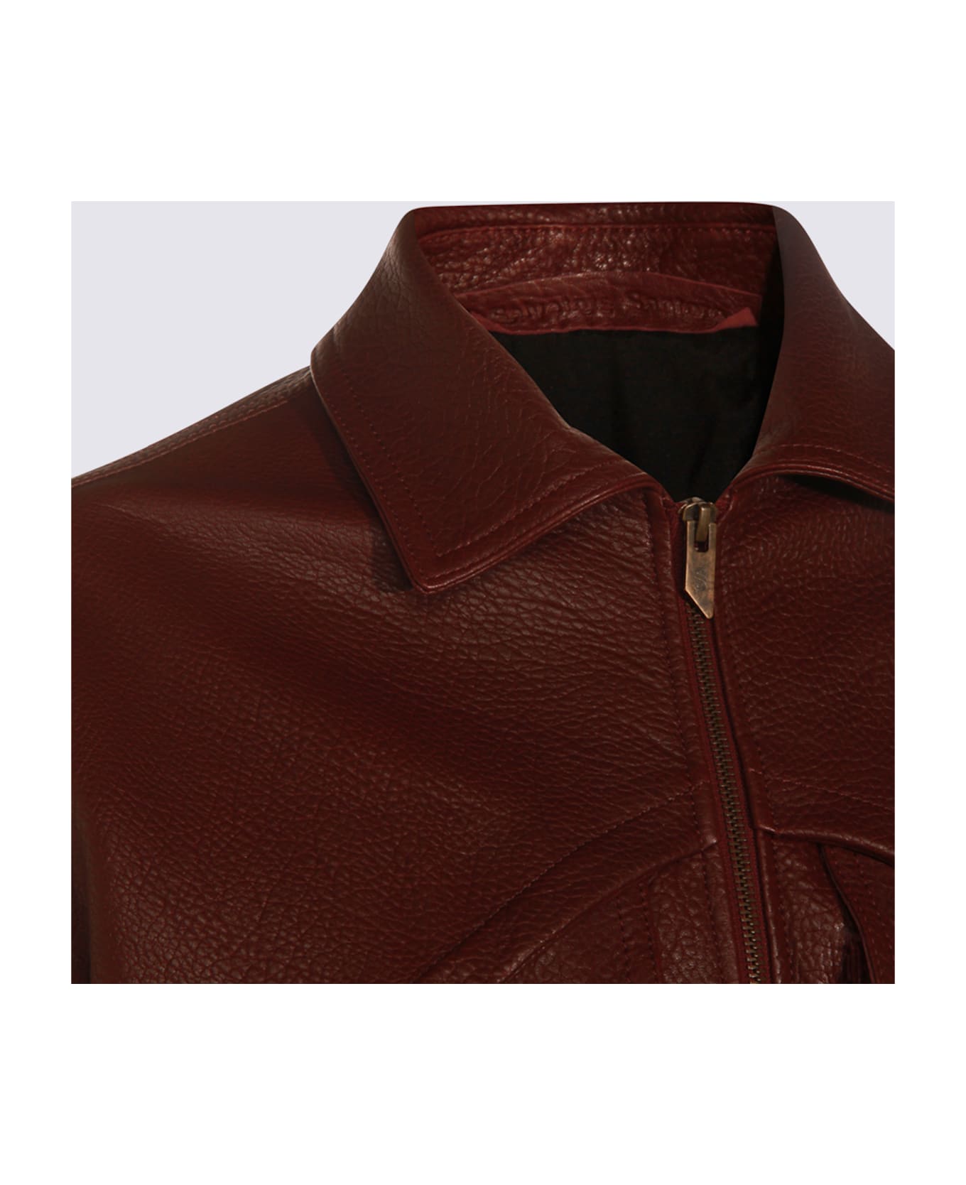 Salvatore Santoro Bordeaux Leather Jacket - Bordeaux