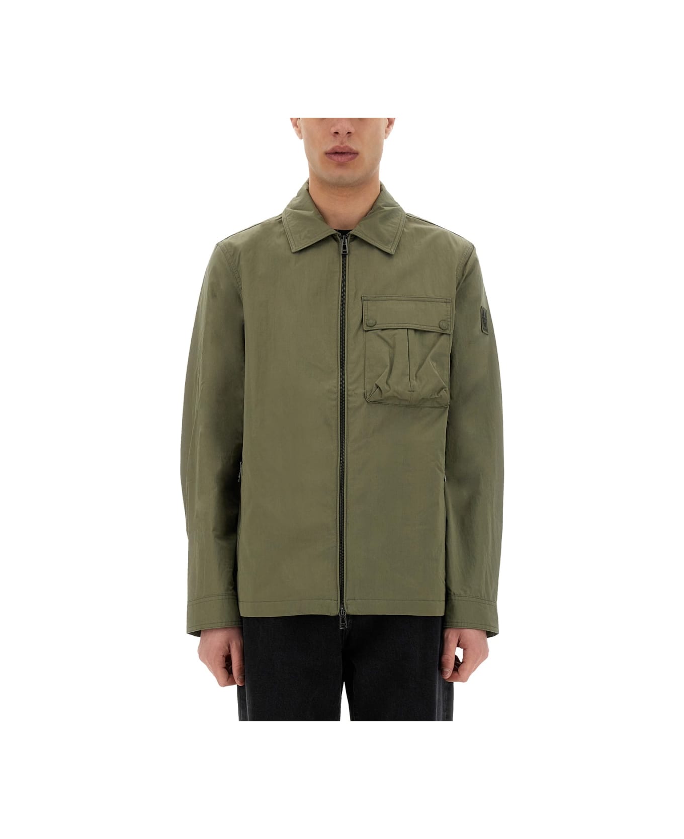 Belstaff Zippered Shirt Jacket - GREEN