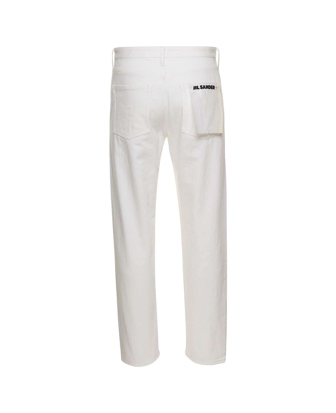 Jil Sander White Straight-leg Jeans In Cotton Denim Man - White