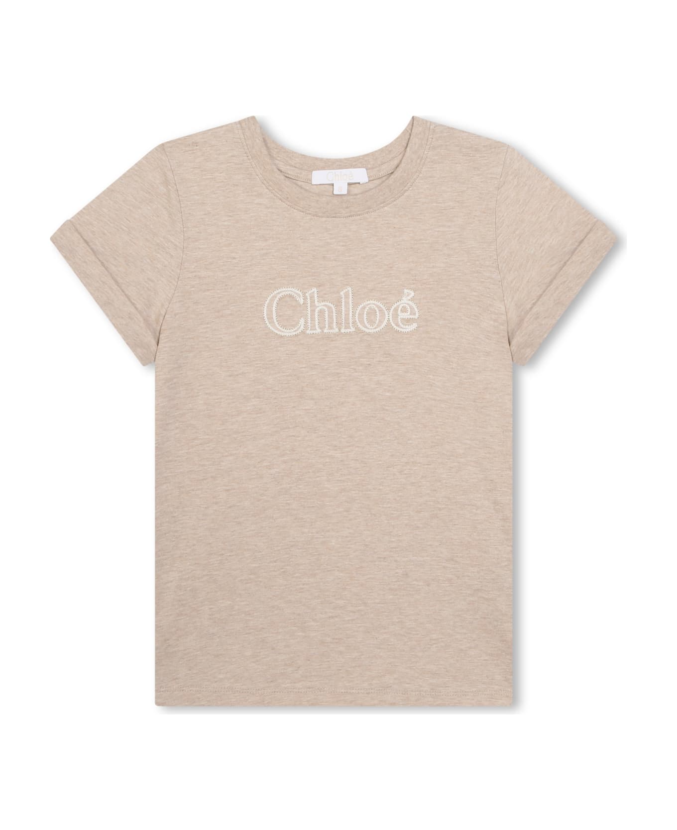 Chloé T-shirt With Print - Beige Antico