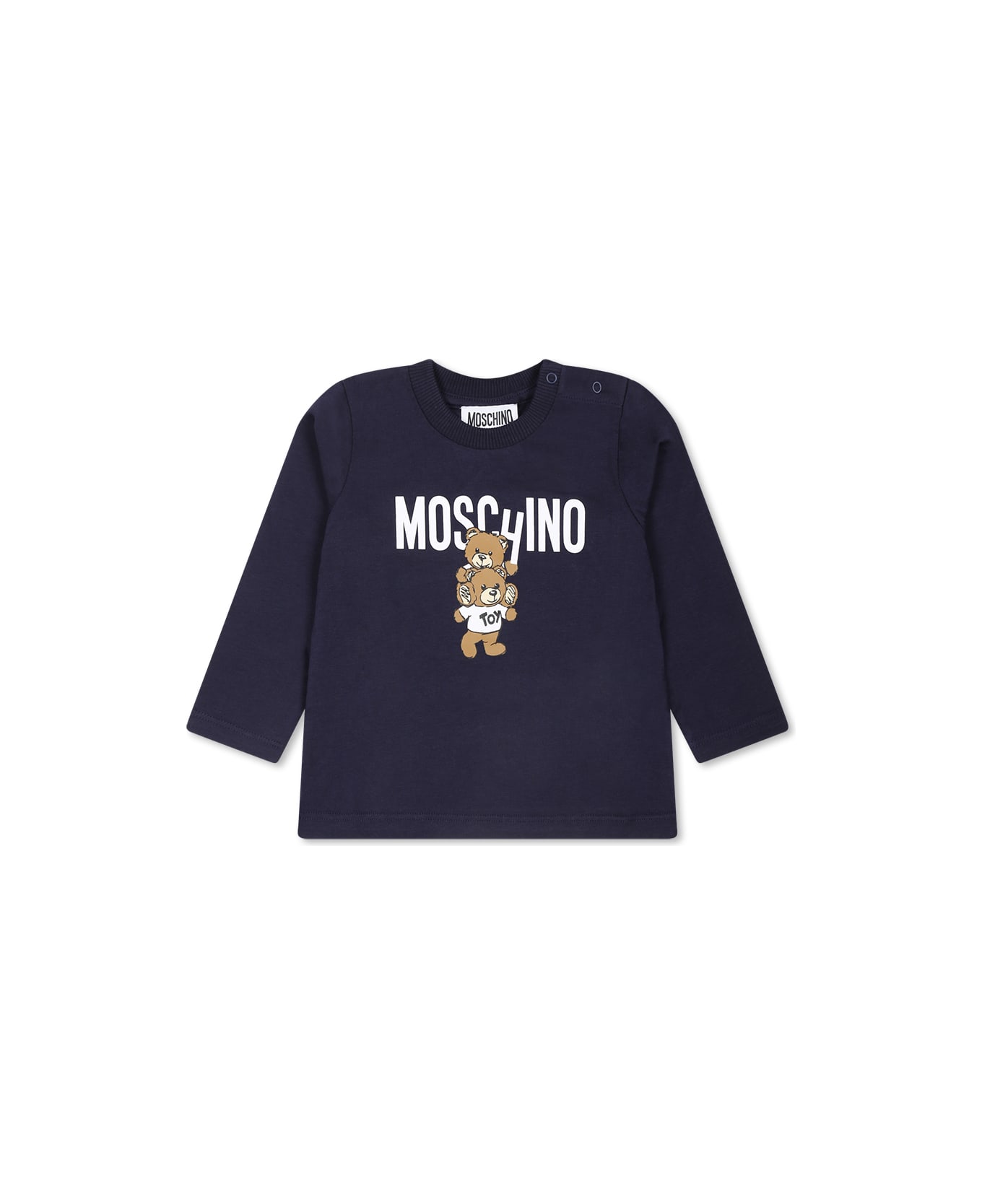 Moschino Blue T-shirt For Babykids With Teddy Bear - Blue