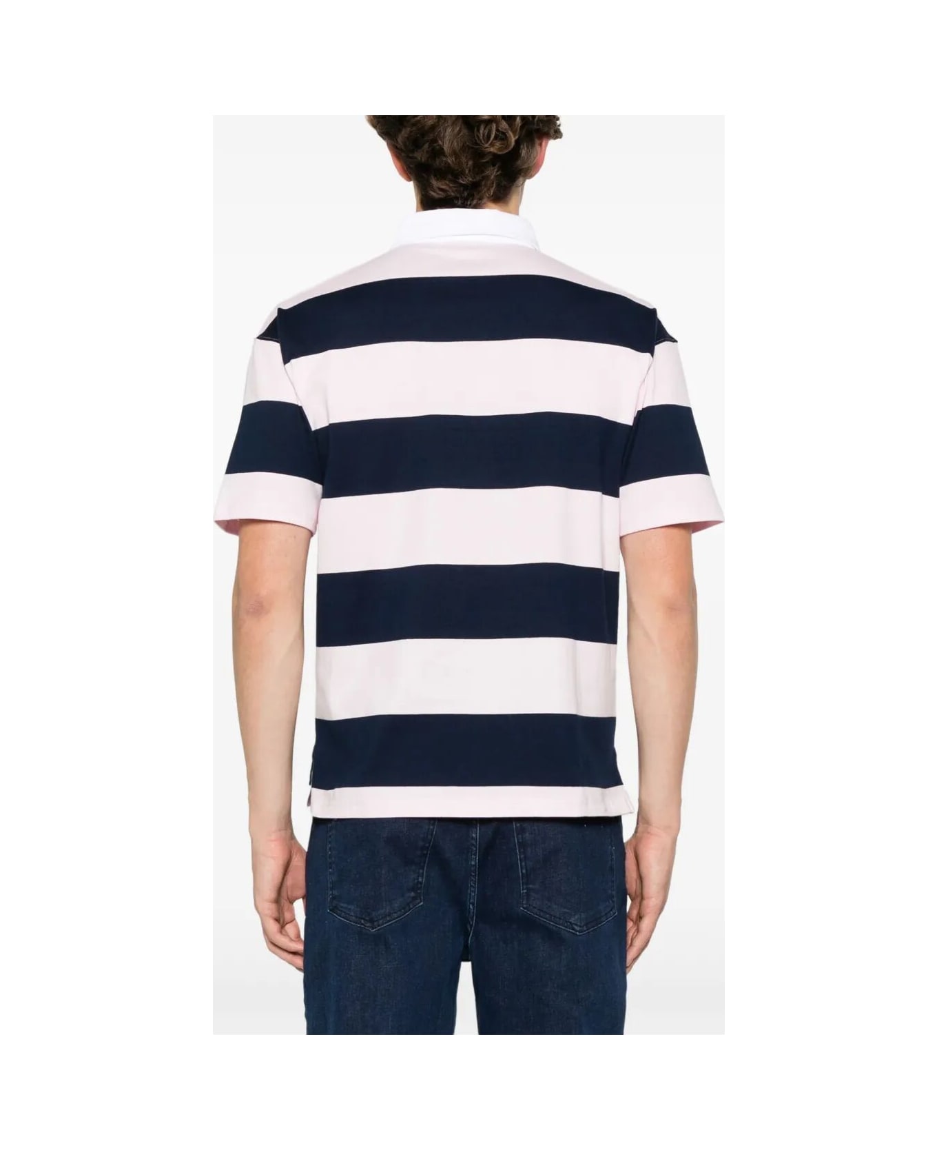 Coperni Striped Polo Top - PINKBLUE