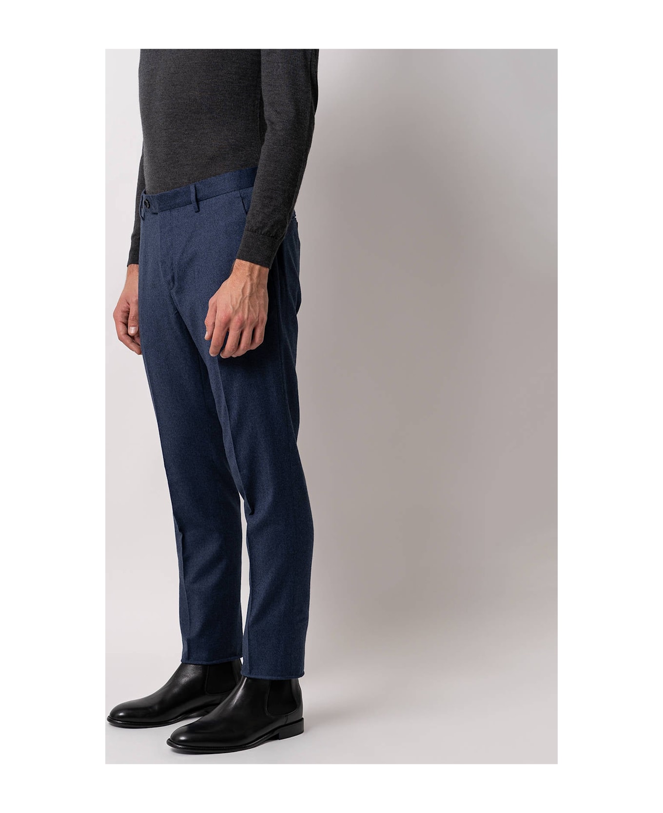 Larusmiani Velvet Trousers Howard Pants - Blue