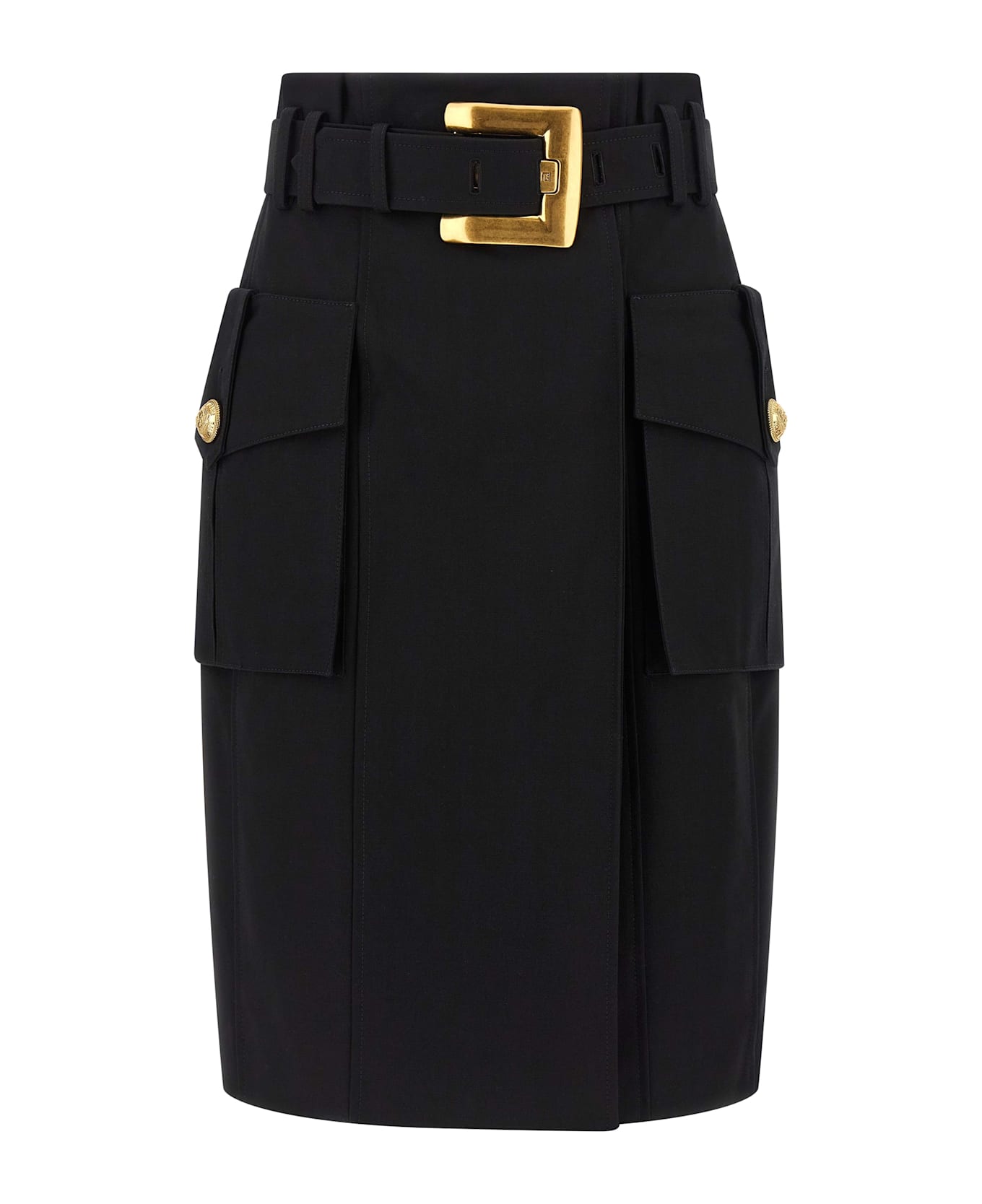 Balmain Wrap Skirt - Black  