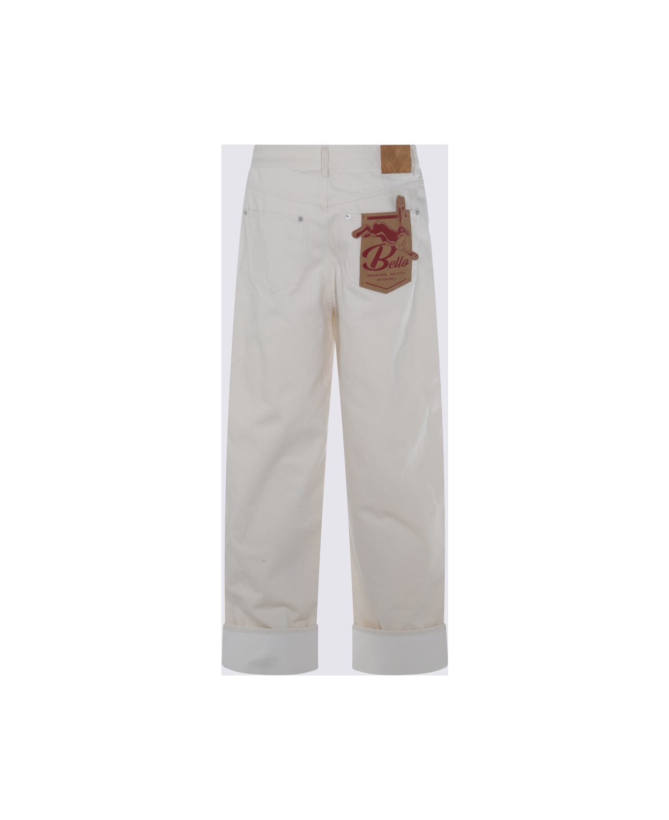 Bottega Veneta Beige Cotton Denim Jeans - Beige