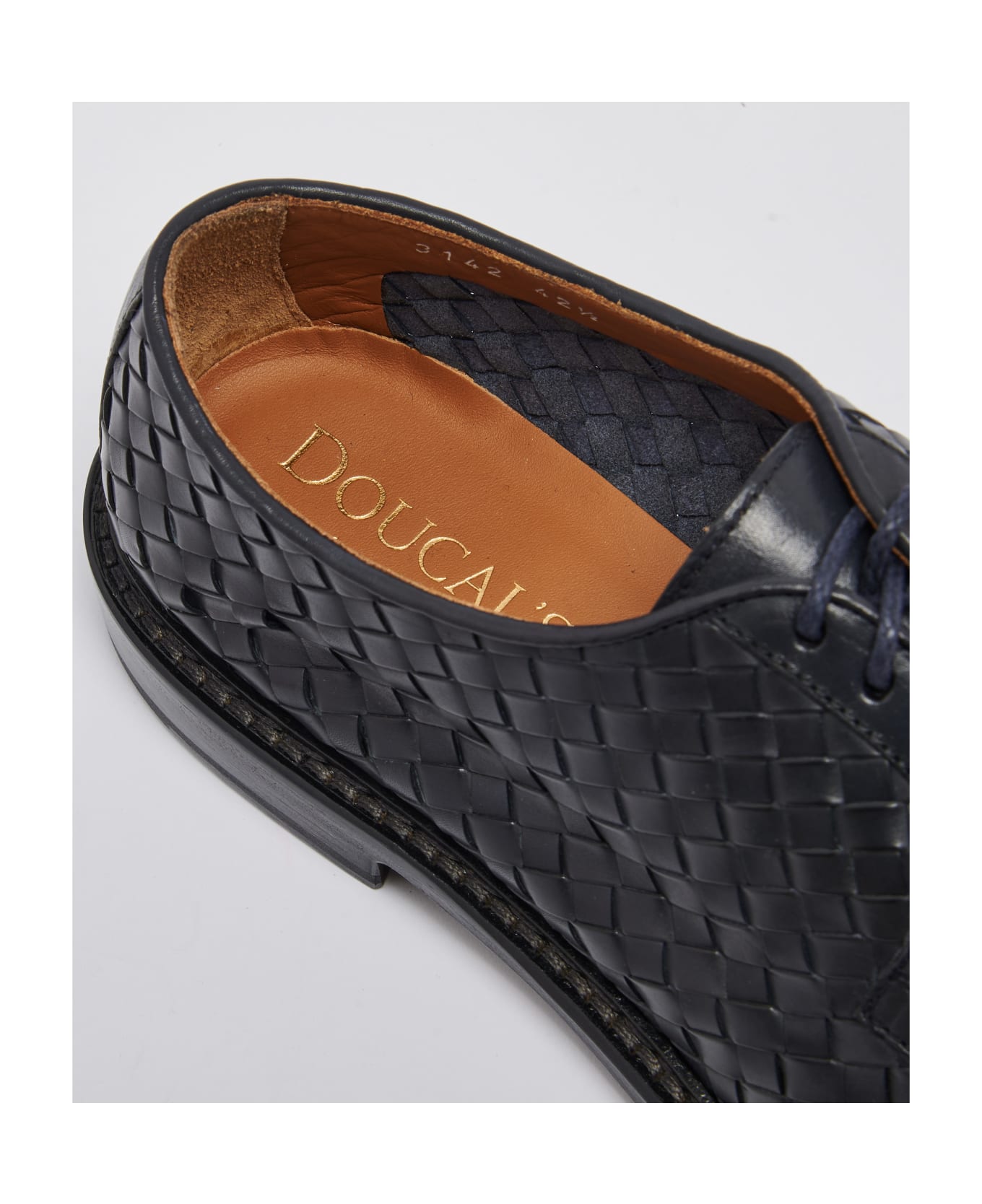 Doucal's Derby Intrecciato Shoes - BLU